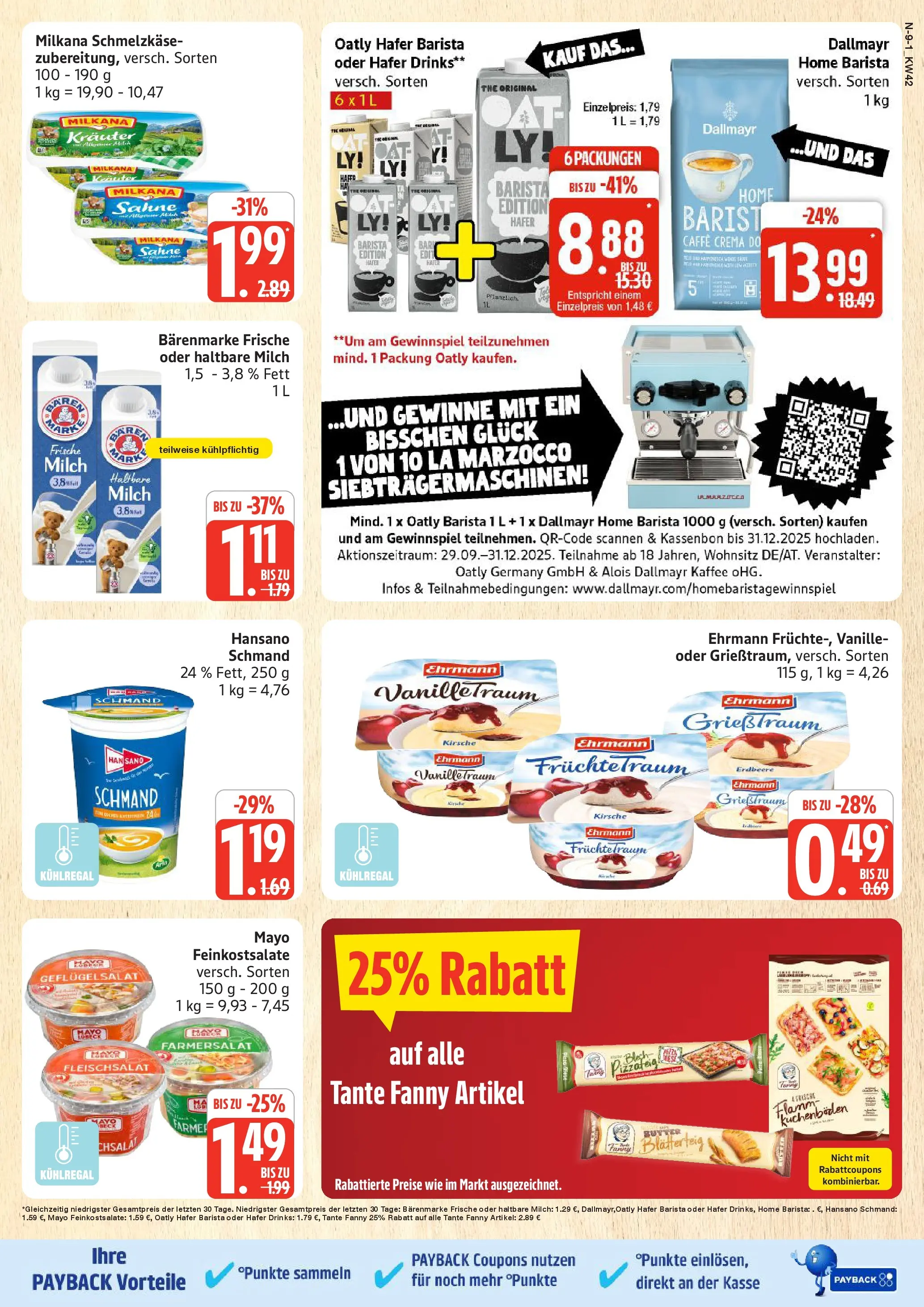 Marktkauf - Marktkauf: Wochenangebote (ab 13.10.2025) » Angebote online | Seite: 9 | Produkte: Kaffee, Dallmayr, Oatly, Sahne