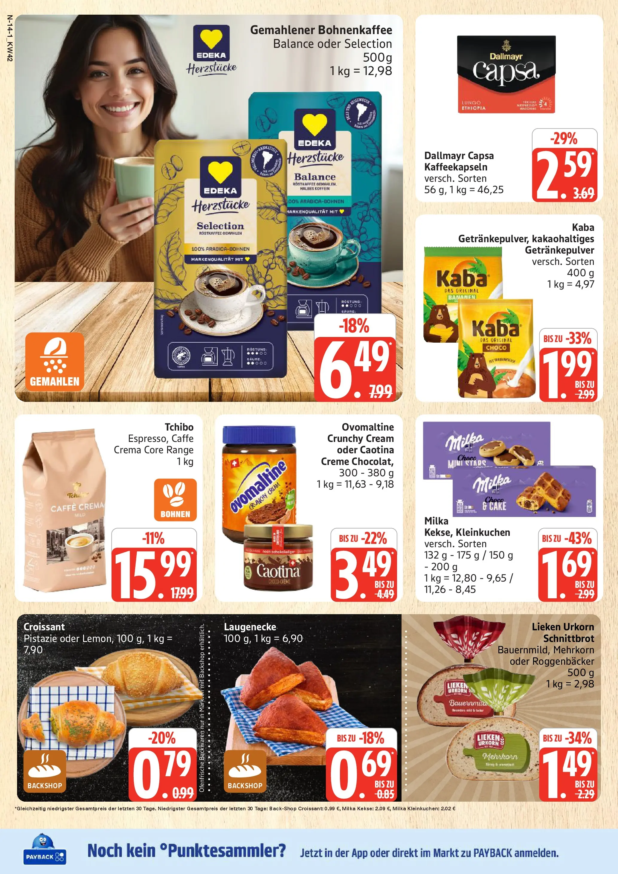 Marktkauf - Marktkauf: Wochenangebote (ab 13.10.2025) » Angebote online | Seite: 14 | Produkte: Ovomaltine, Croissant, Dallmayr, Kekse