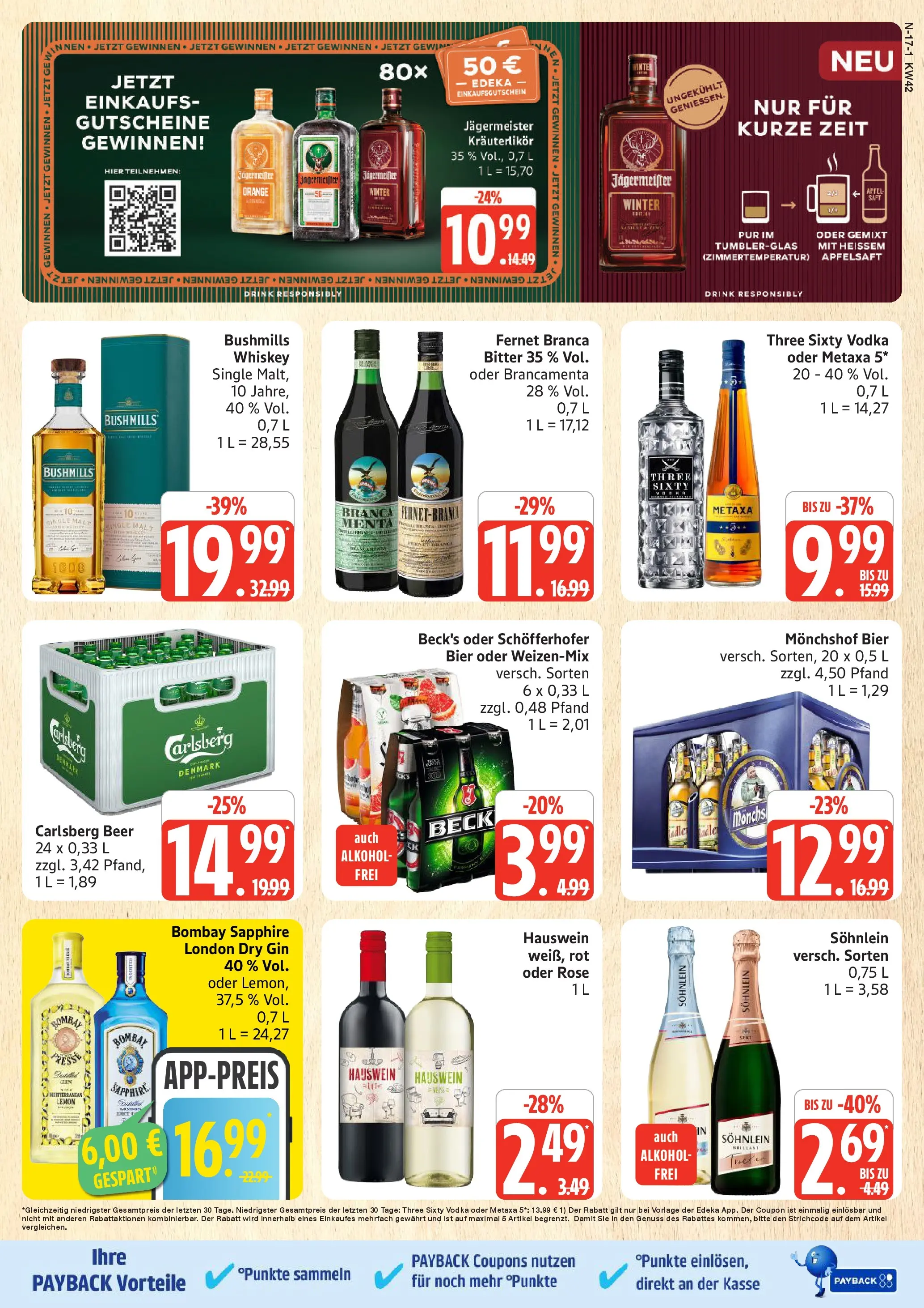 Marktkauf - Marktkauf: Wochenangebote (ab 13.10.2025) » Angebote online | Seite: 17 | Produkte: Carlsberg, Bier, Apfelsaft, Gin