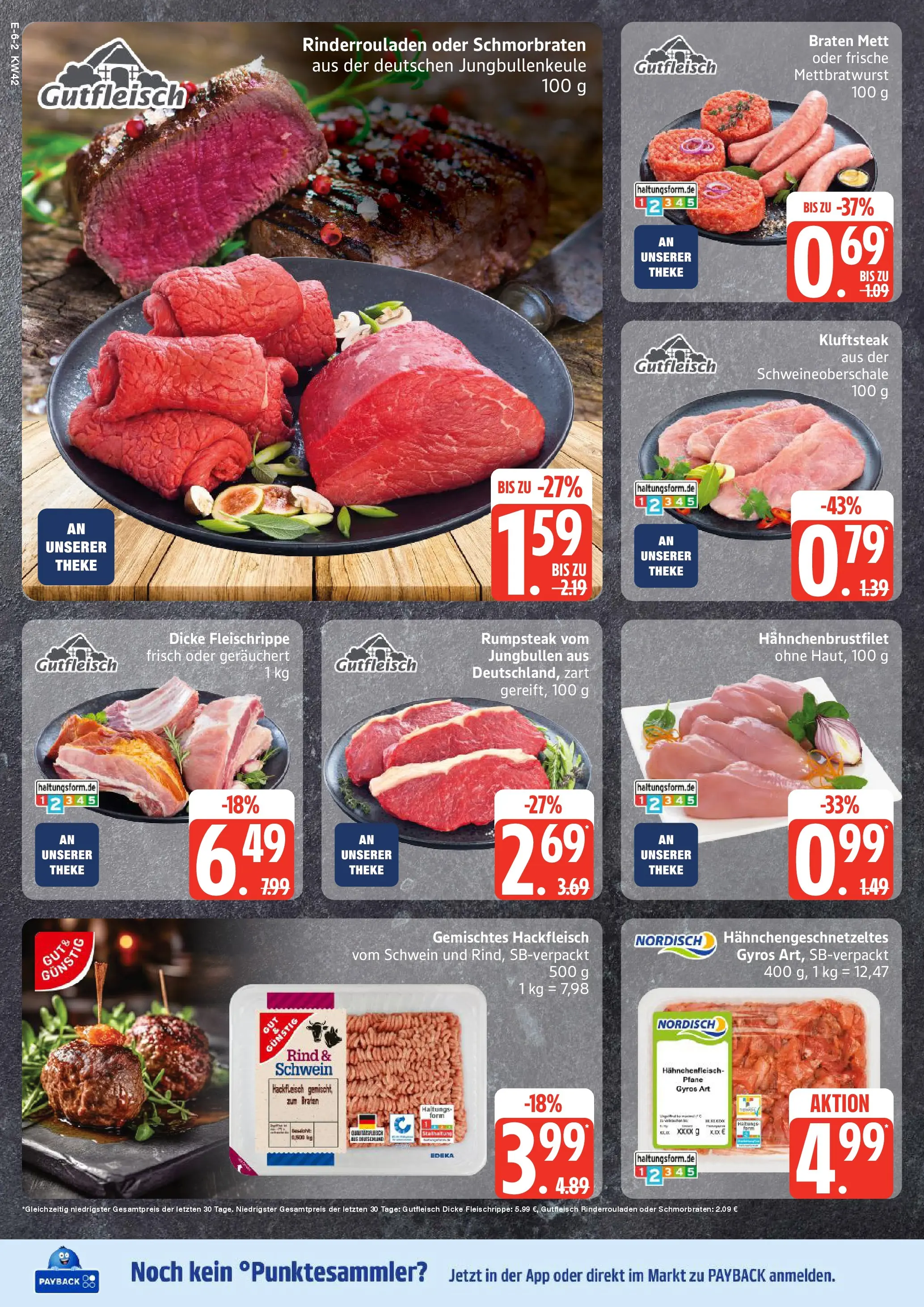 Marktkauf - Marktkauf: Wochenangebote (ab 13.10.2025) » Angebote online | Seite: 6 | Produkte: Rinderrouladen, Rumpsteak, Theke, Hackfleisch