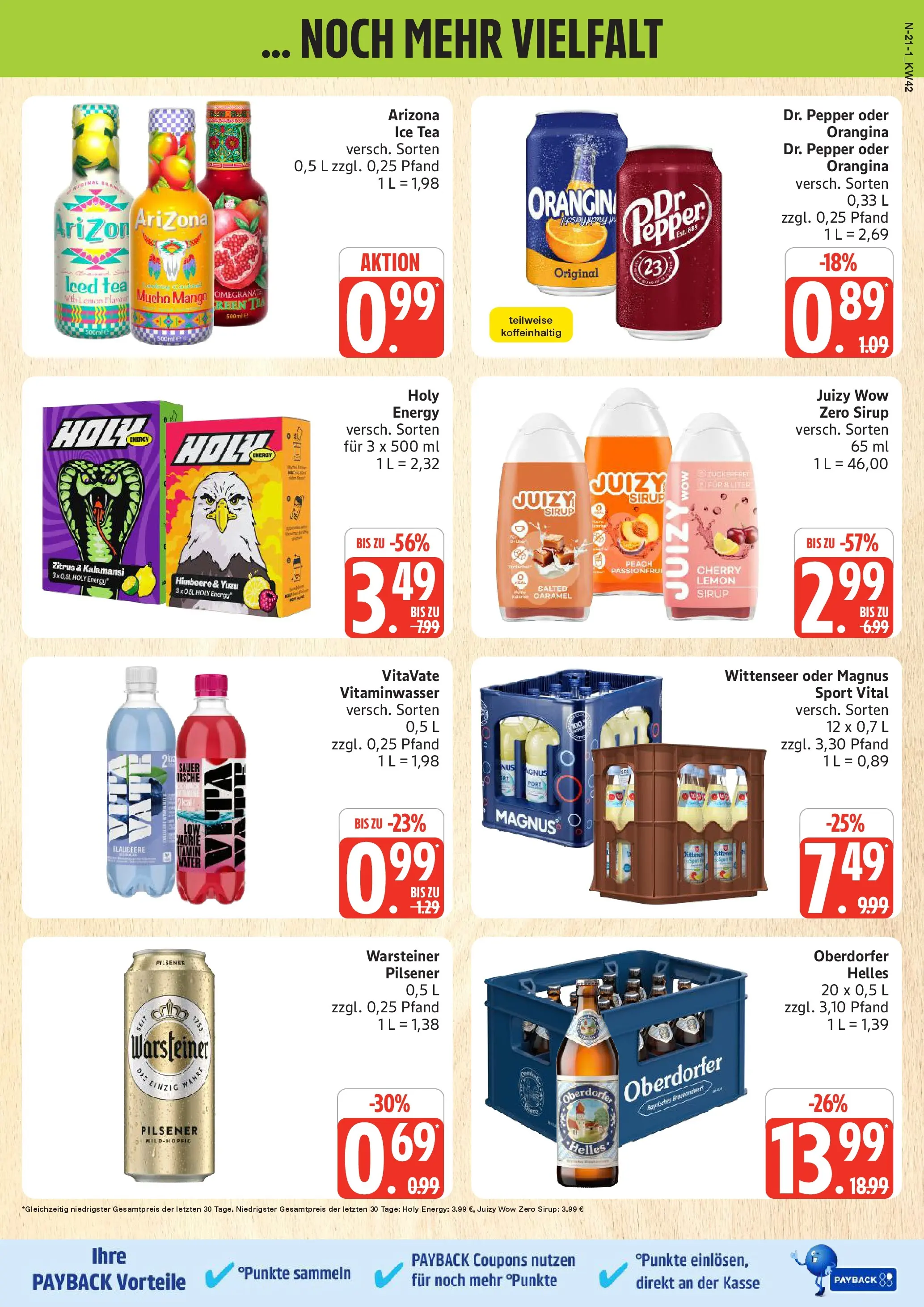 Marktkauf - Marktkauf: Wochenangebote (ab 13.10.2025) » Angebote online | Seite: 21 | Produkte: Energy, Sirup, Warsteiner, Himbeere
