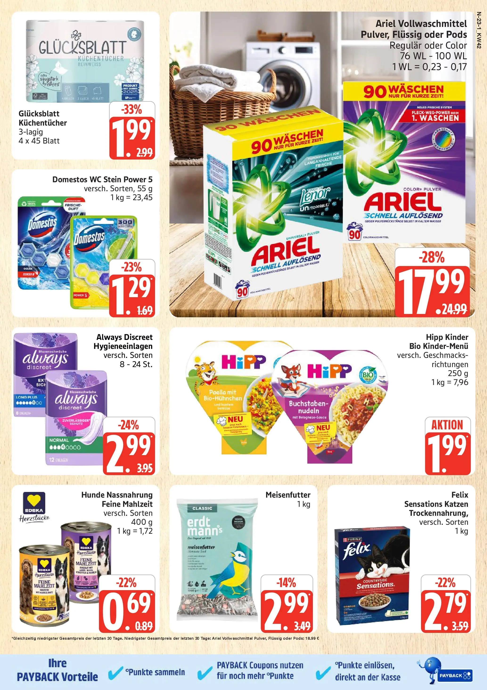 Marktkauf - Marktkauf: Wochenangebote (ab 13.10.2025) » Angebote online | Seite: 23 | Produkte: Lenor, Ariel, Wasser, WC Stein