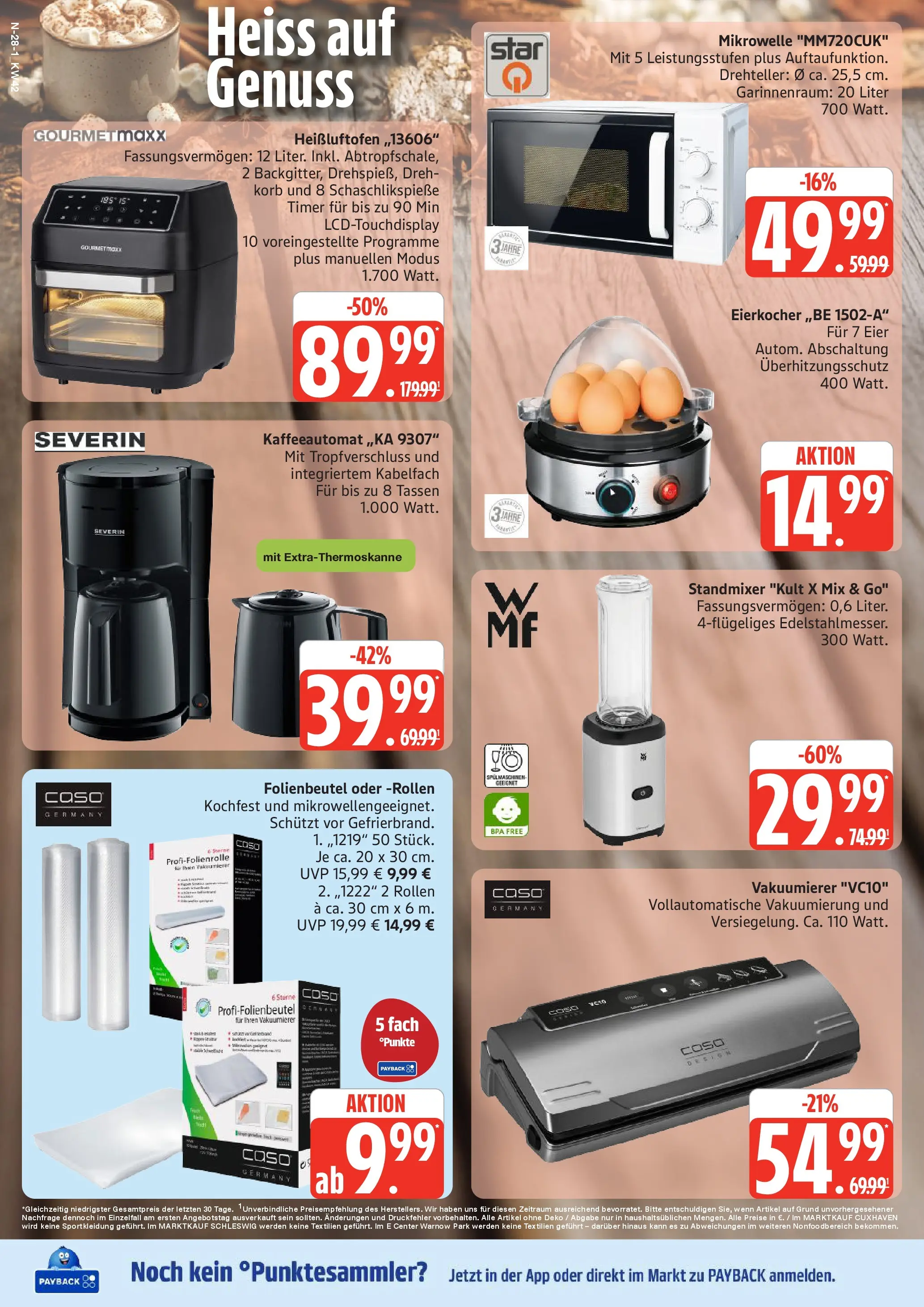 Marktkauf - Marktkauf: Wochenangebote (ab 13.10.2025) » Angebote online | Seite: 28 | Produkte: Mikrowelle, Eier, Vakuumierer, Korb