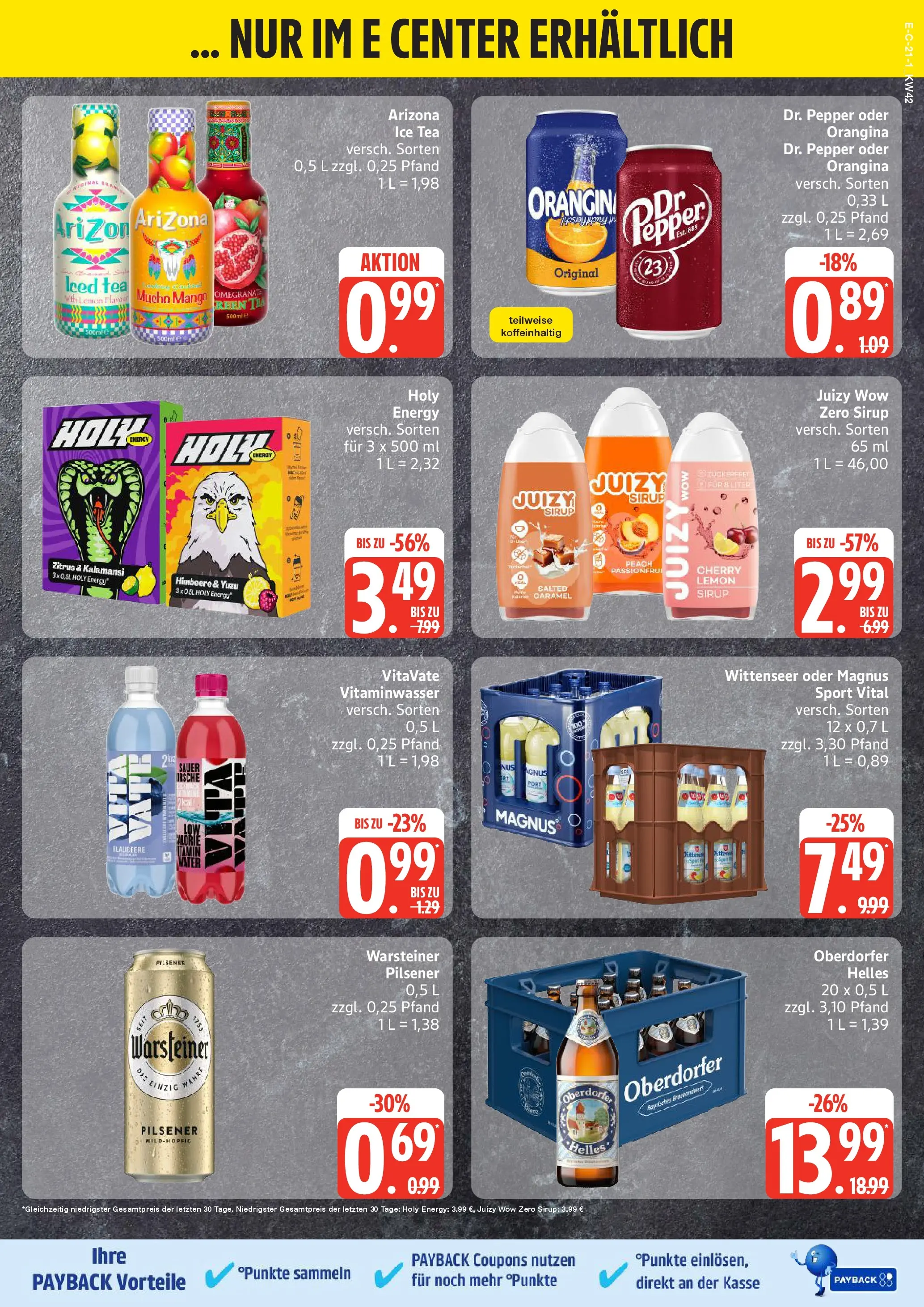 Edeka prospekt Hamburg	 (ab 13.10.2025) » Angebote Online | Seite: 21 | Produkte: Energy, Sirup, Mango, Himbeere