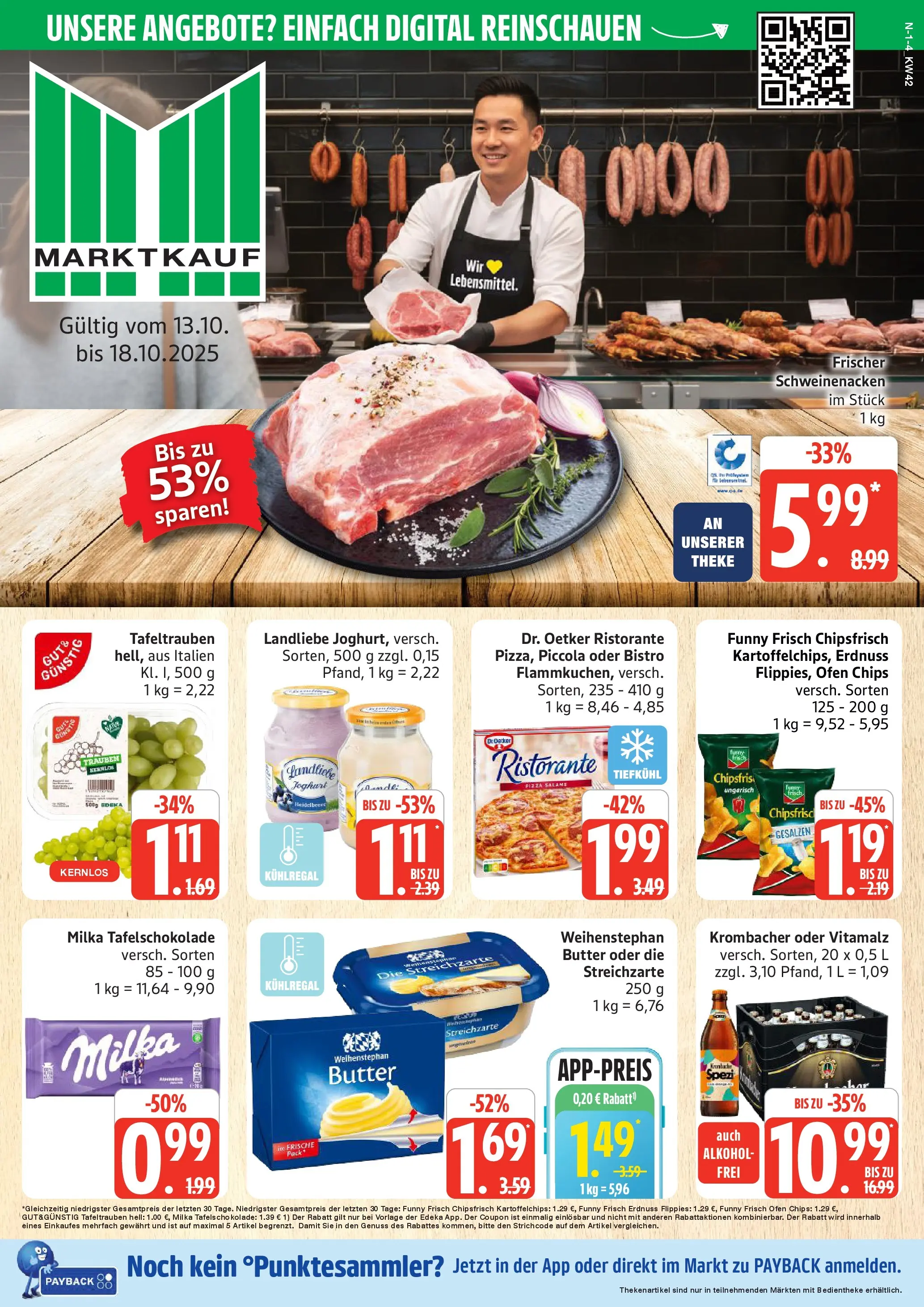 Marktkauf - Marktkauf: Wochenangebote (ab 13.10.2025) » Angebote online | Seite: 1 | Produkte: Ristorante, Ofen, Theke, Chips