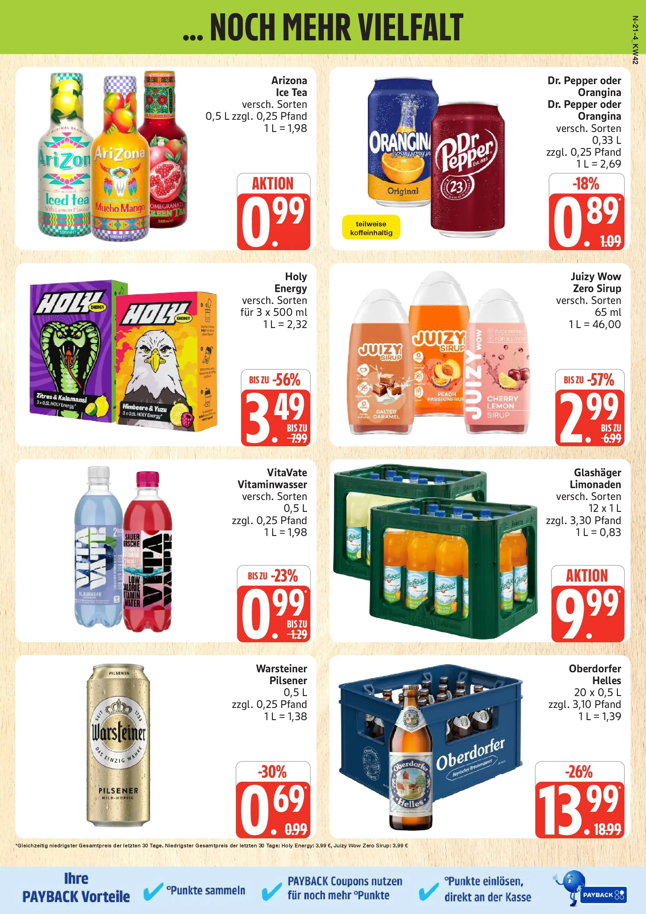 Marktkauf - Marktkauf: Wochenangebote (ab 13.10.2025) » Angebote online | Seite: 21 | Produkte: Energy, Sirup, Warsteiner, Himbeere