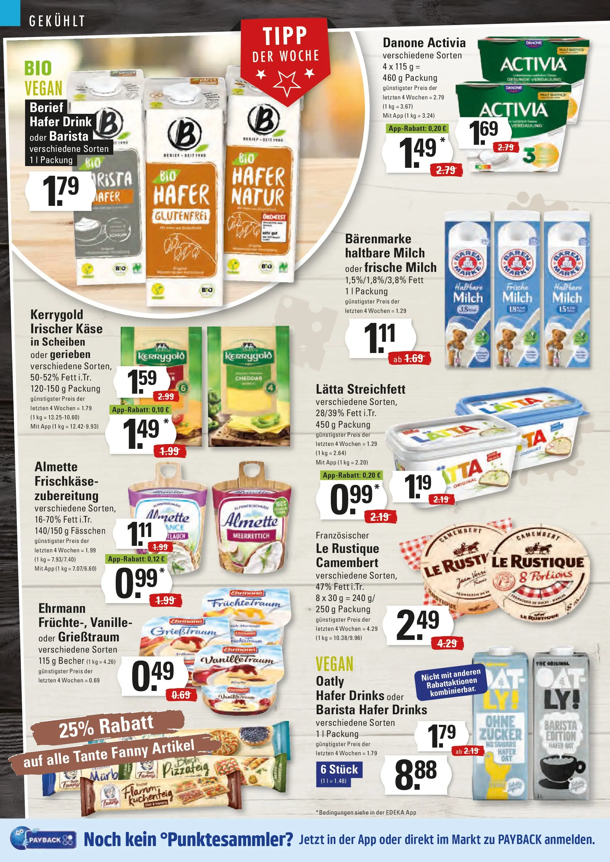 Edeka prospekt Stade	 (ab 13.10.2025) » Angebote Online | Seite: 6 | Produkte: Danone activia, Haltbare milch, Zucker, Lätta