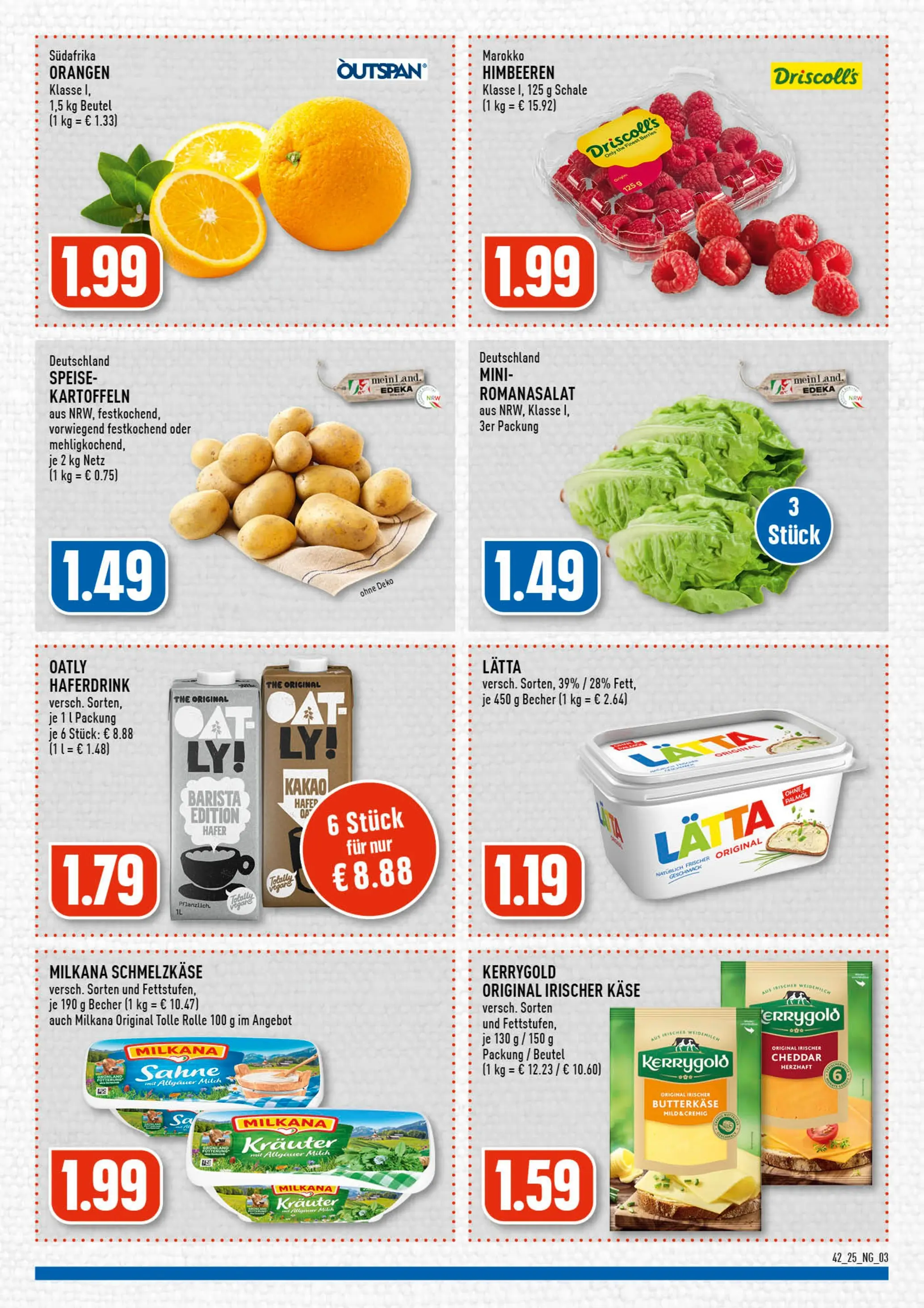 Edeka prospekt Wermelskirchen	 (ab 13.10.2025) » Angebote Online | Seite: 3 | Produkte: Milkana, Kartoffeln, Lätta, Sahne