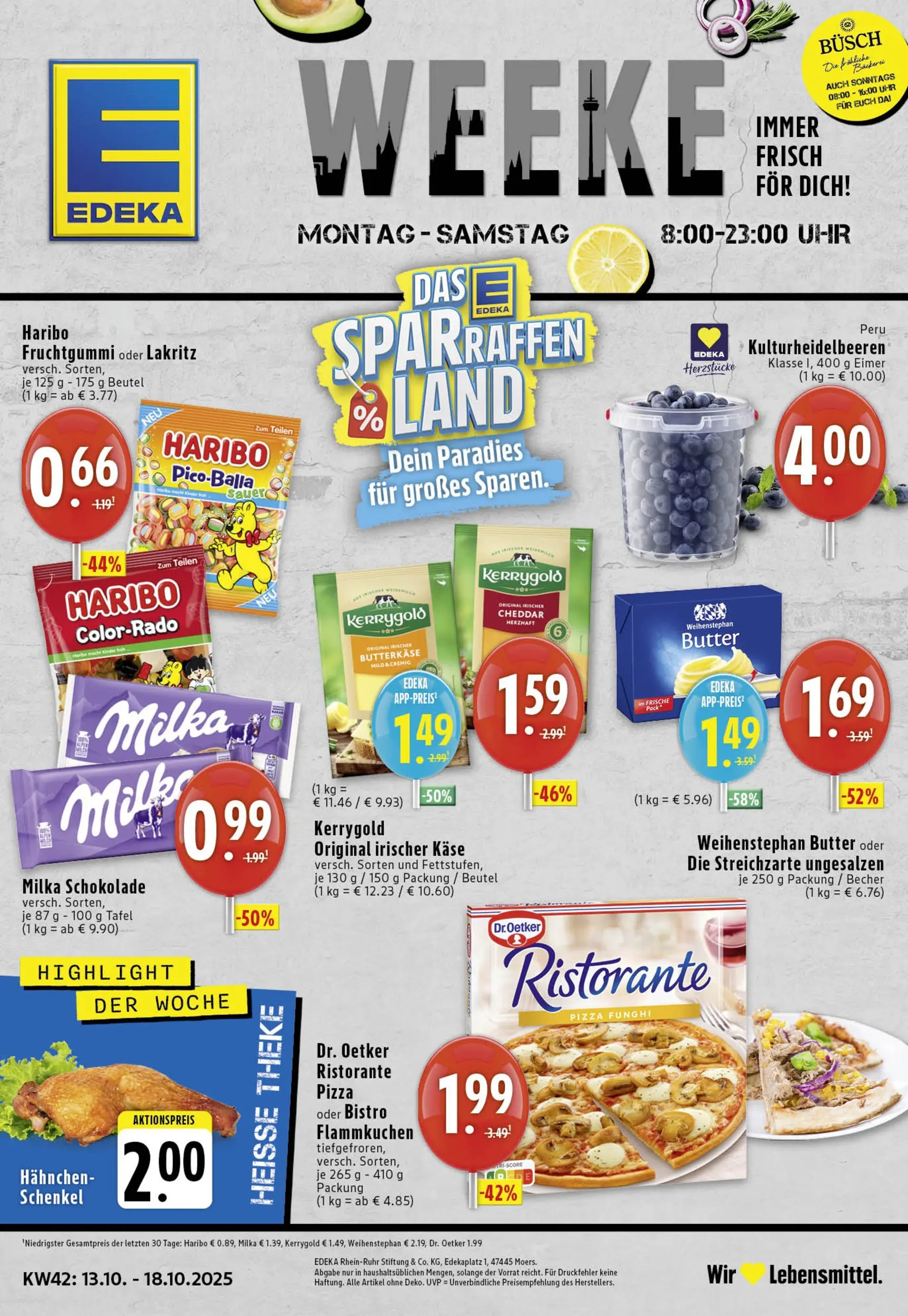 Edeka prospekt Köln	 (ab 13.10.2025) » Angebote Online | Seite: 1 | Produkte: Hahnchen, Käse, Schokolade, Uhr