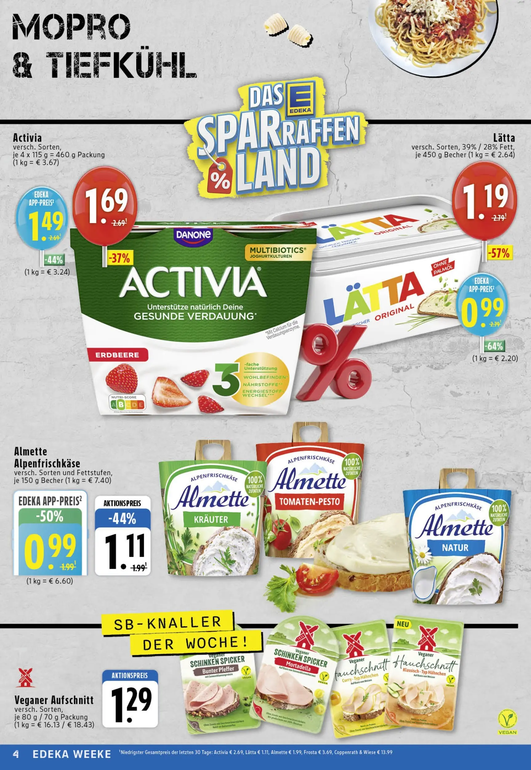 Edeka prospekt Köln	 (ab 13.10.2025) » Angebote Online | Seite: 4 | Produkte: Activia, Pfeffer, Lätta, Schinken