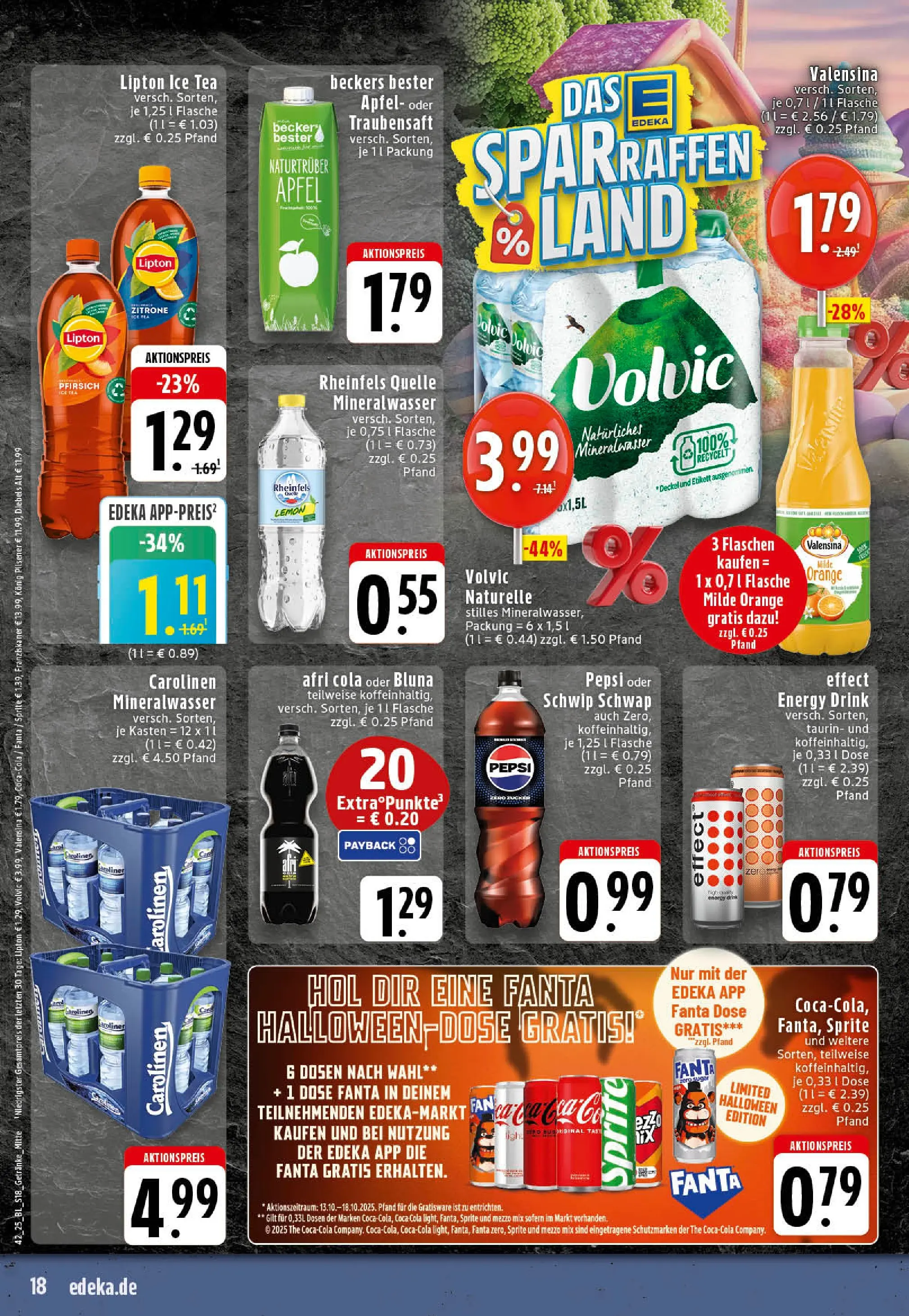 Edeka prospekt Rheine	 (ab 13.10.2025) » Angebote Online | Seite: 18 | Produkte: Franziskaner, Mineralwasser, Valensina, Pfirsich