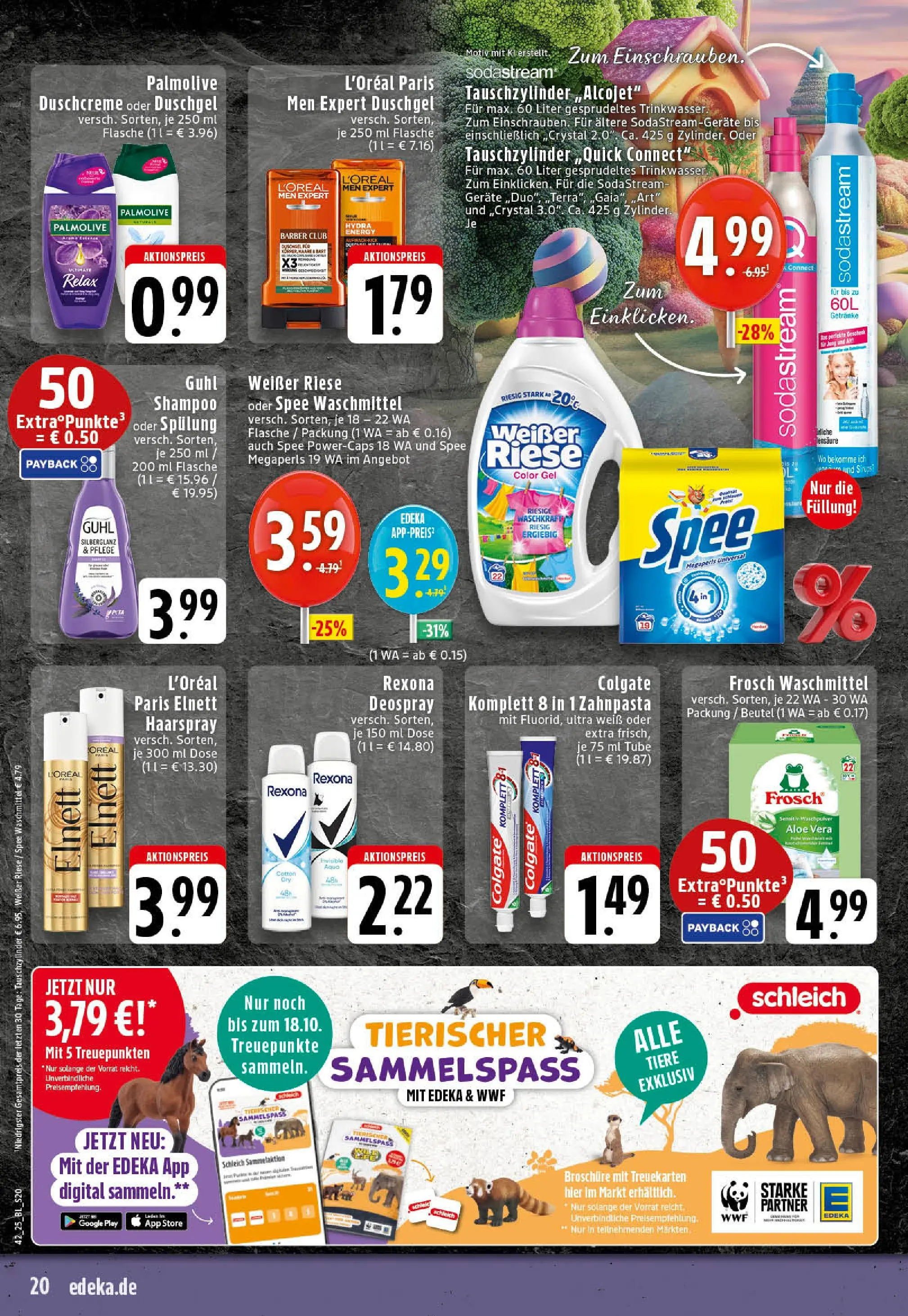 Edeka prospekt Rheine	 (ab 13.10.2025) » Angebote Online | Seite: 20 | Produkte: Spülung, Duschgel, Spee, Deospray