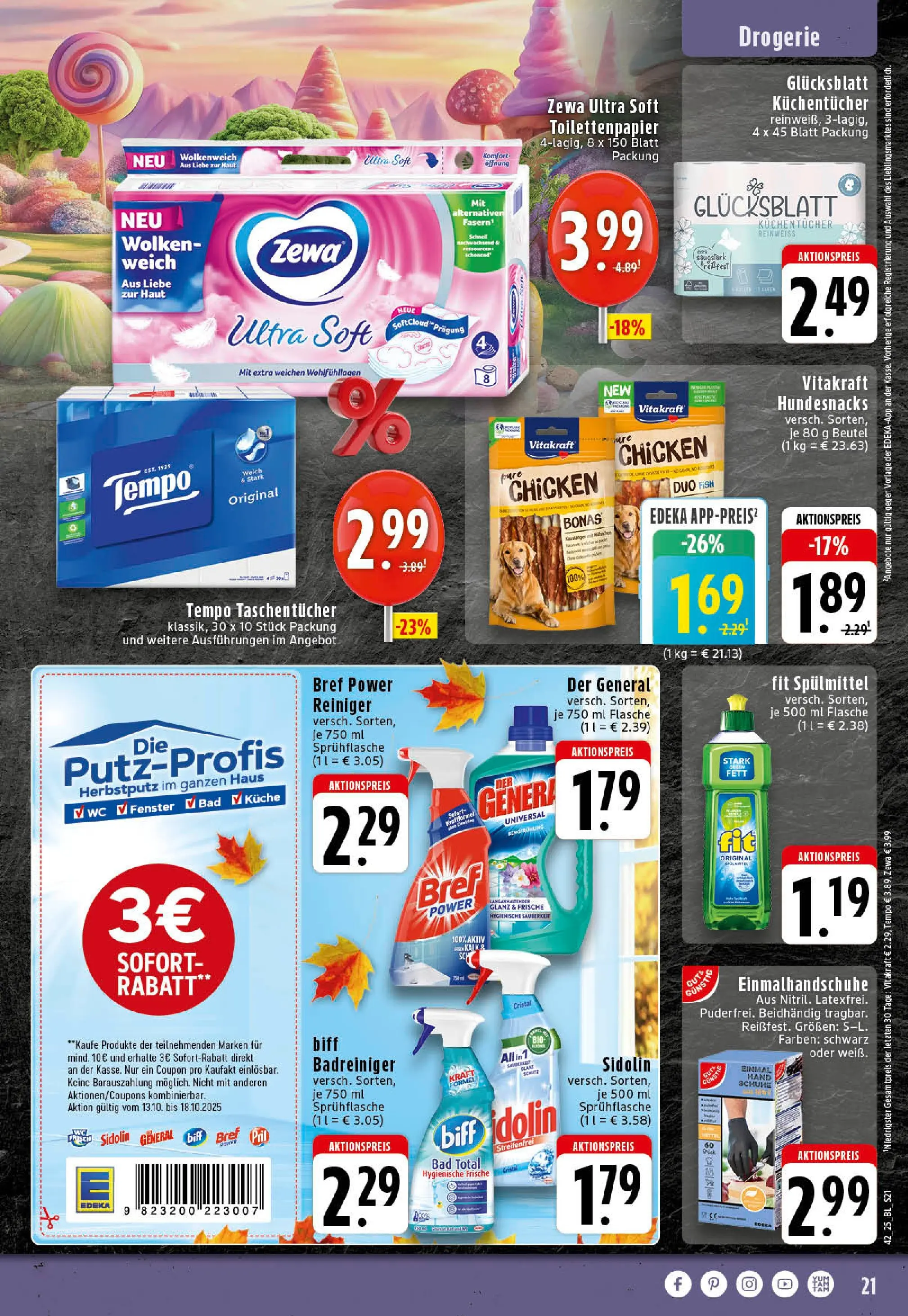 Edeka prospekt Rheine	 (ab 13.10.2025) » Angebote Online | Seite: 21 | Produkte: Bad, Zewa, Tempo, Pril