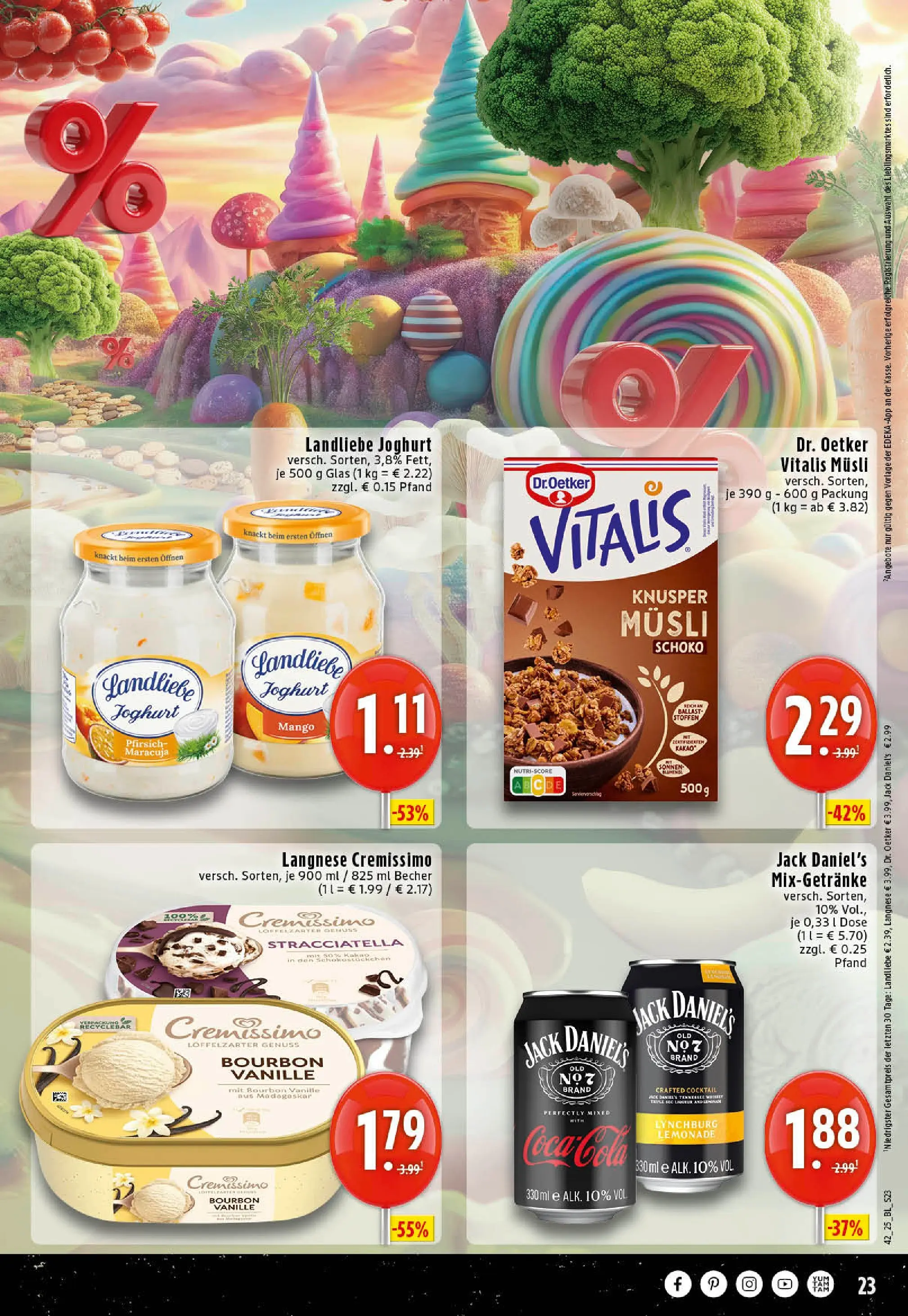 Edeka prospekt Rheine	 (ab 13.10.2025) » Angebote Online | Seite: 23 | Produkte: Coca cola, Cola, Joghurt, Jack Daniel's