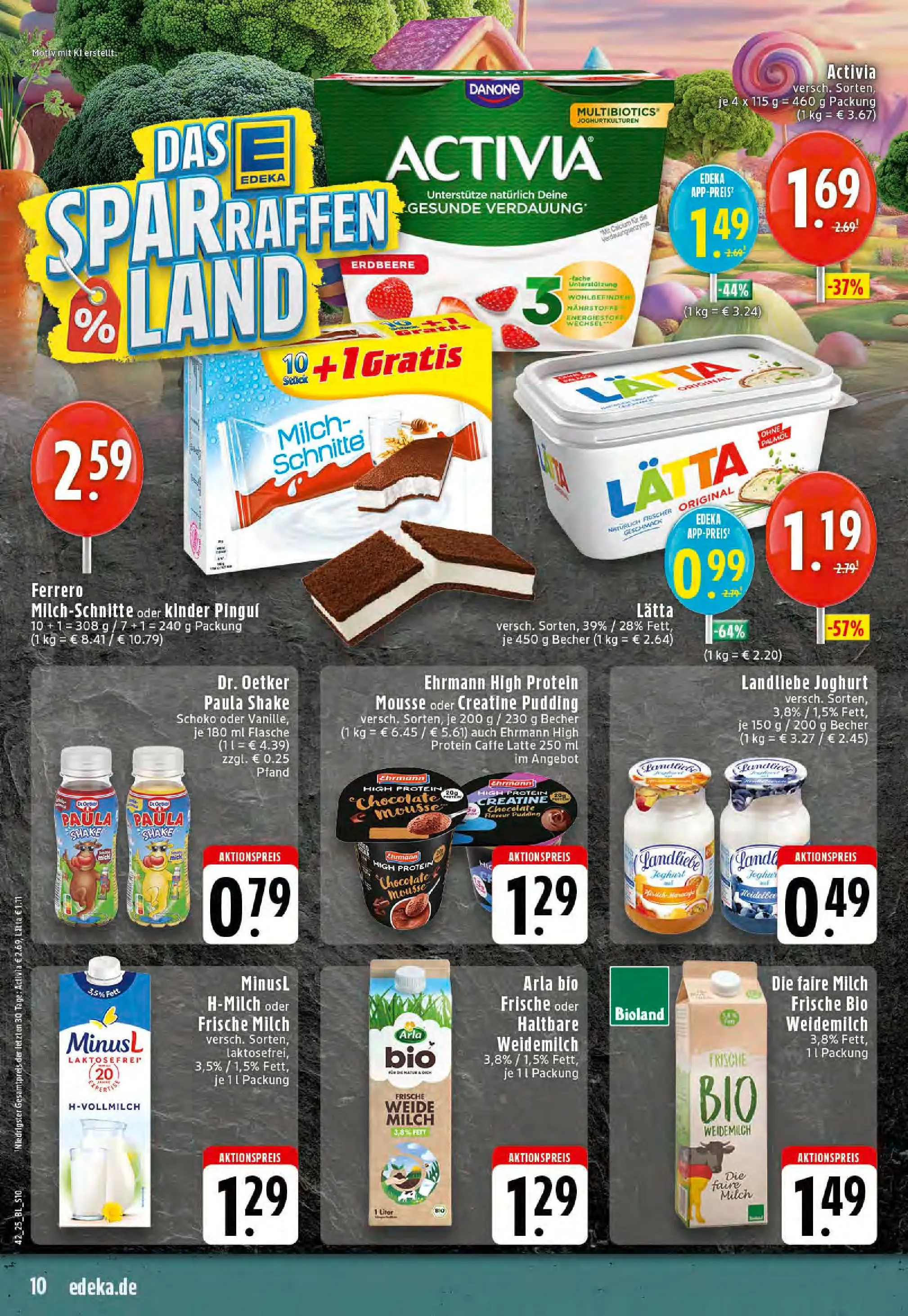 Edeka prospekt Stolberg	 (ab 13.10.2025) » Angebote Online | Seite: 10 | Produkte: Milch, Joghurt, Pudding, Lätta