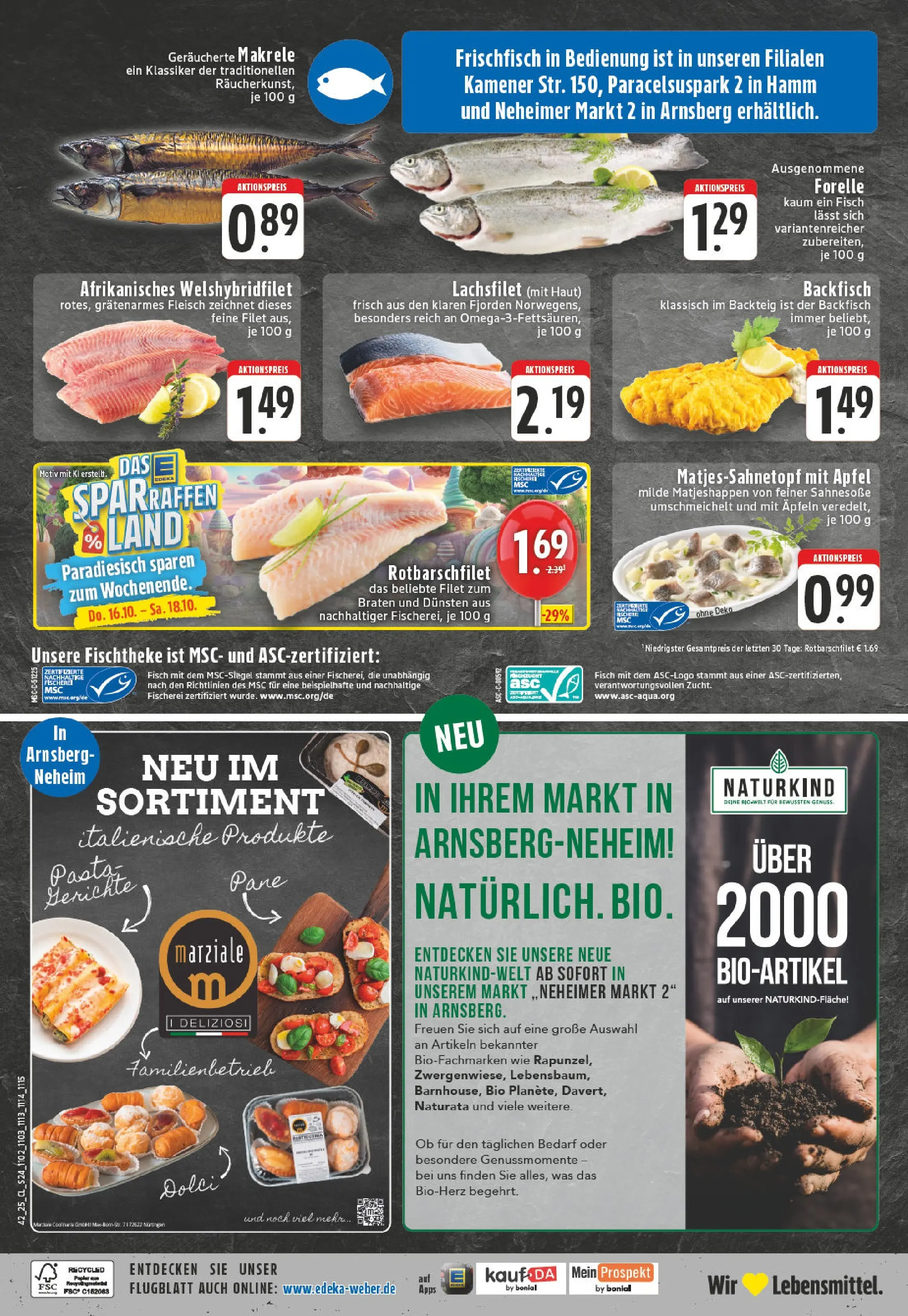 Edeka prospekt Hamm	 (ab 13.10.2025) » Angebote Online | Seite: 24 | Produkte: Pane, Äpfel, Fisch, Fleisch