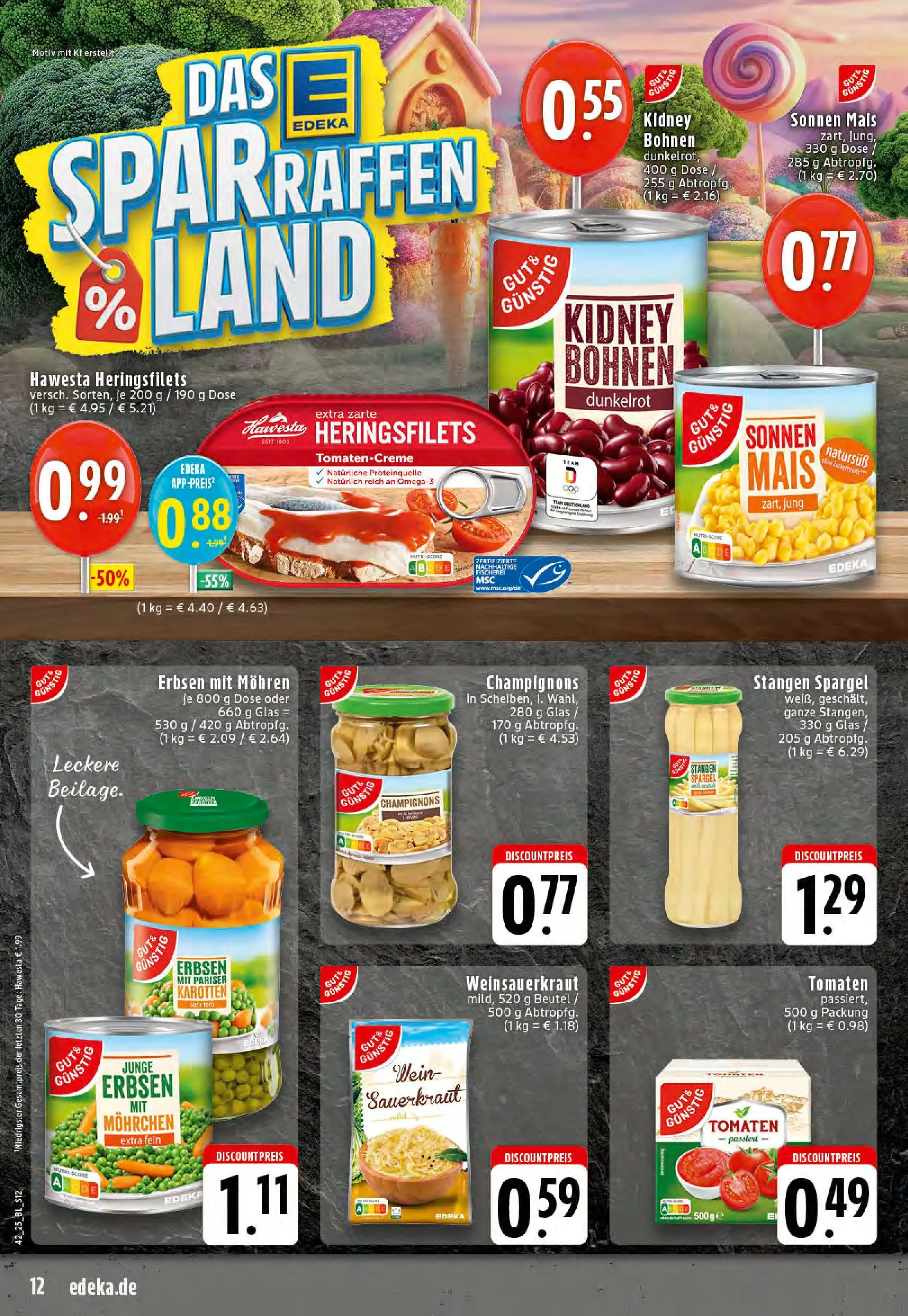 Edeka prospekt Stolberg	 (ab 13.10.2025) » Angebote Online | Seite: 12 | Produkte: Spargel, Mohren, Wein, Erbsen