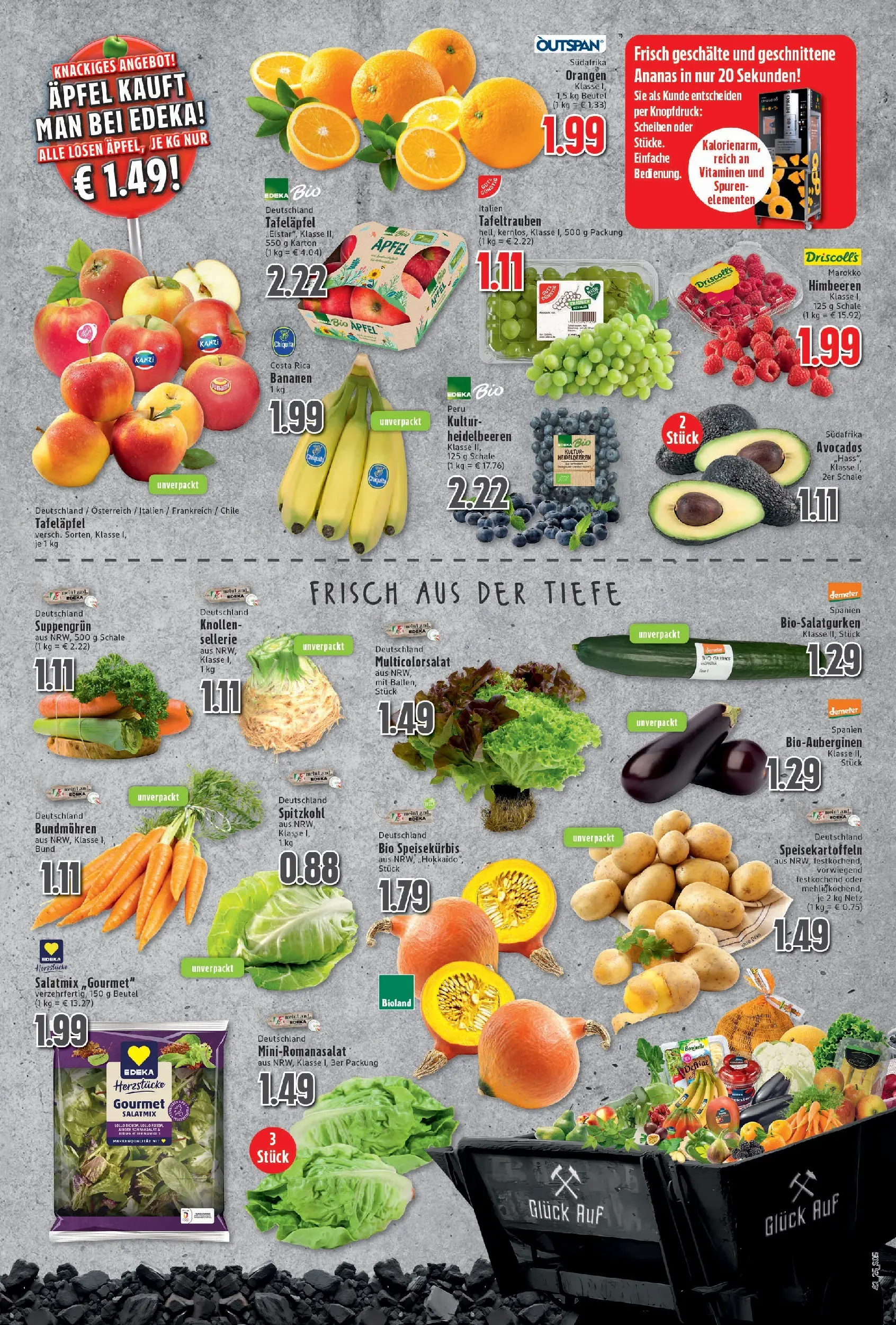 Edeka prospekt Moers	 (ab 13.10.2025) » Angebote Online | Seite: 5 | Produkte: Himbeeren, Ananas, Heidelbeeren, Avocado