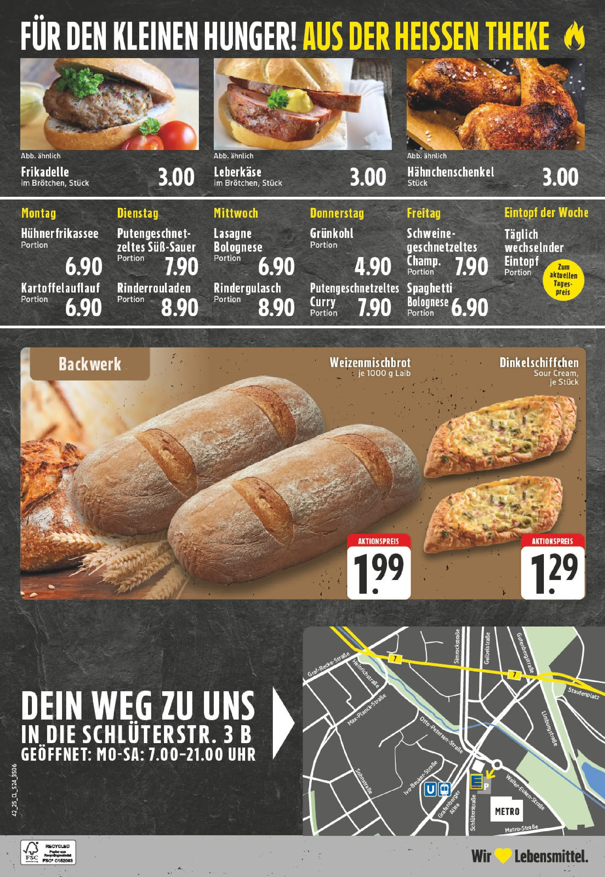 Edeka prospekt Düsseldorf	 (ab 13.10.2025) » Angebote Online | Seite: 24 | Produkte: Rindergulasch, Hahnchenschenkel, Theke, Leberkase