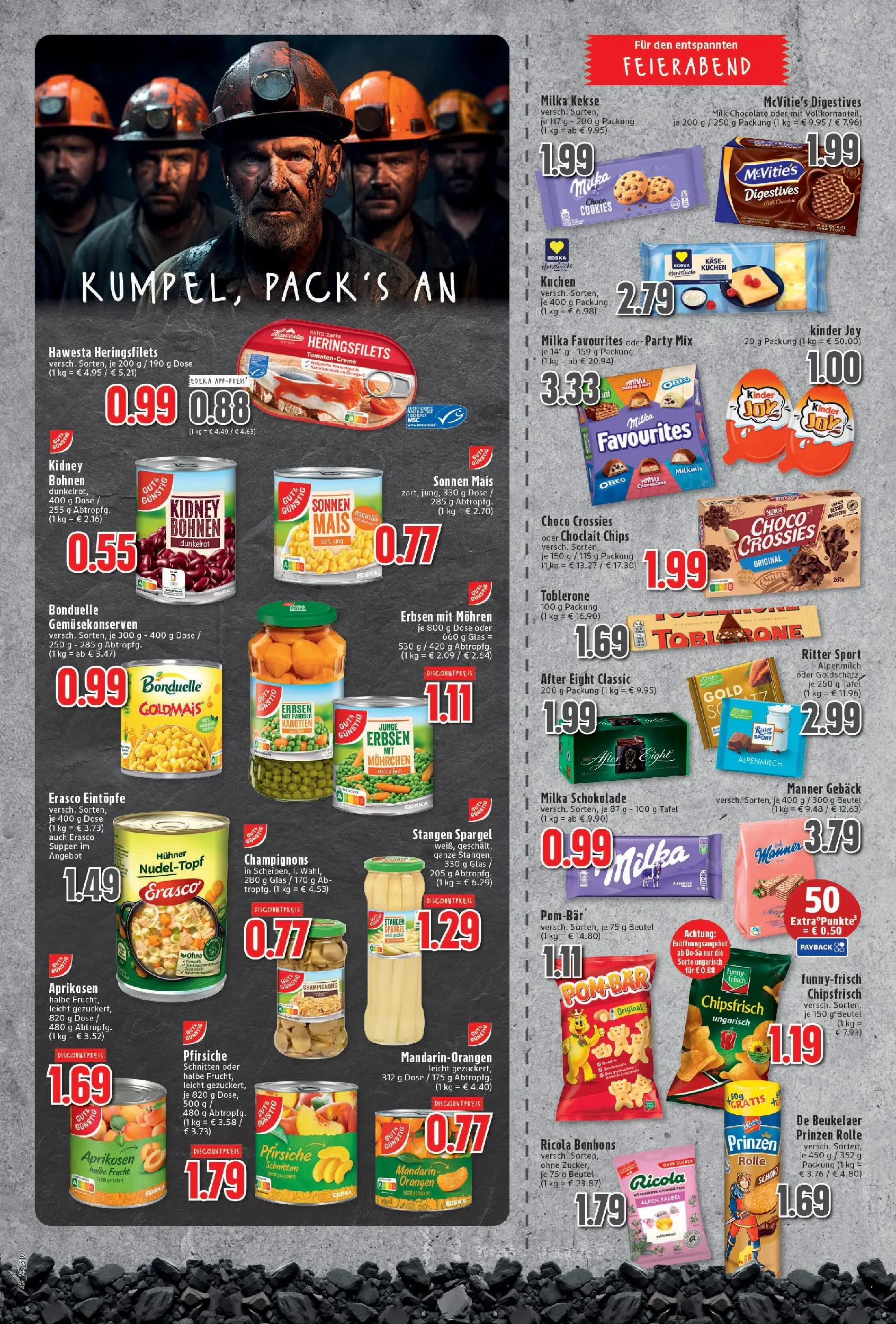 Edeka prospekt Moers	 (ab 13.10.2025) » Angebote Online | Seite: 10 | Produkte: Milka schokolade, POM-BÄR, Chips, Kekse