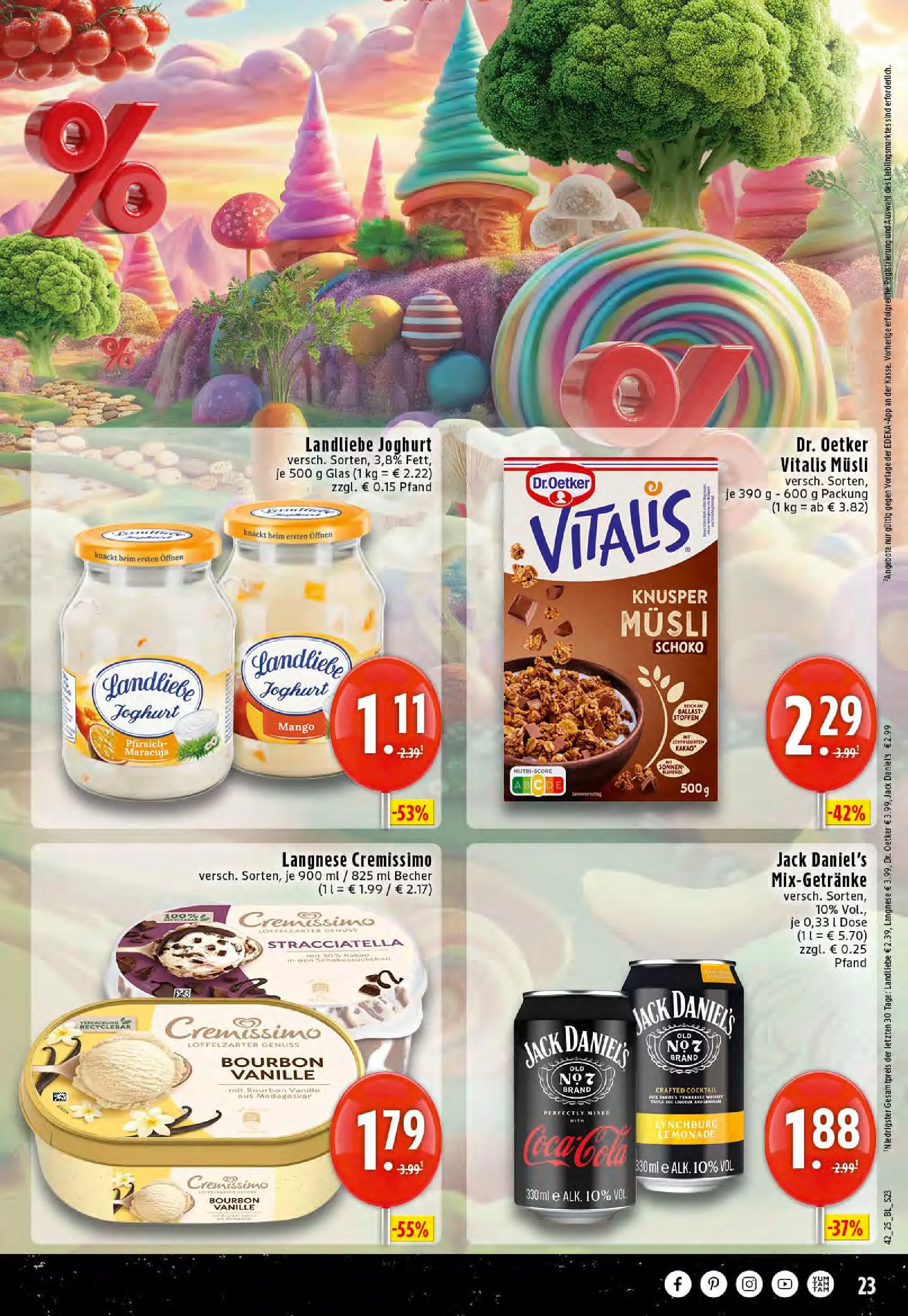 Edeka prospekt Stolberg	 (ab 13.10.2025) » Angebote Online | Seite: 23 | Produkte: Musli, Cremissimo, Landliebe joghurt, Bourbon