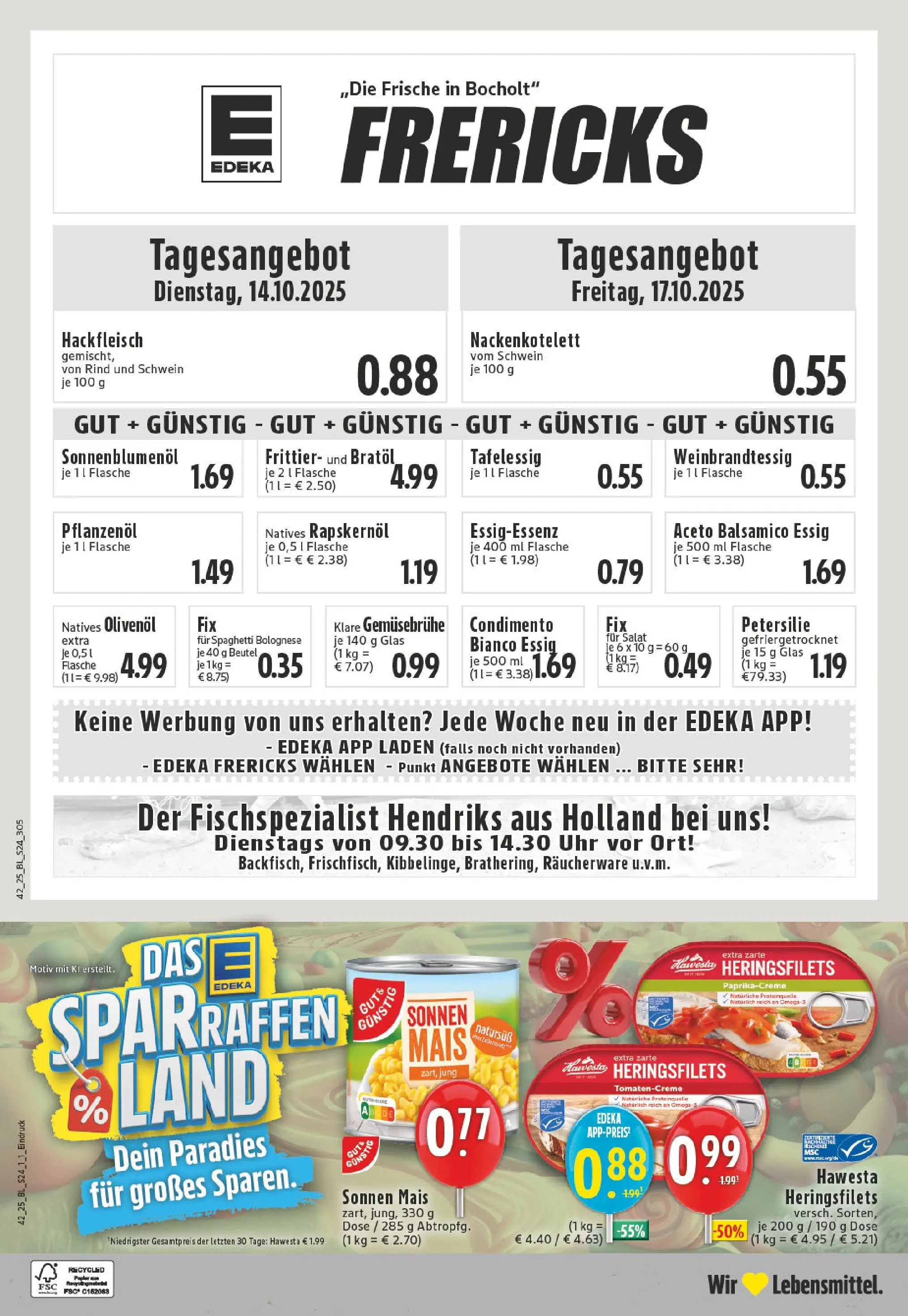 Edeka prospekt Bocholt	 (ab 13.10.2025) » Angebote Online | Seite: 24 | Produkte: Balsamico, Essig, Salat, Hackfleisch