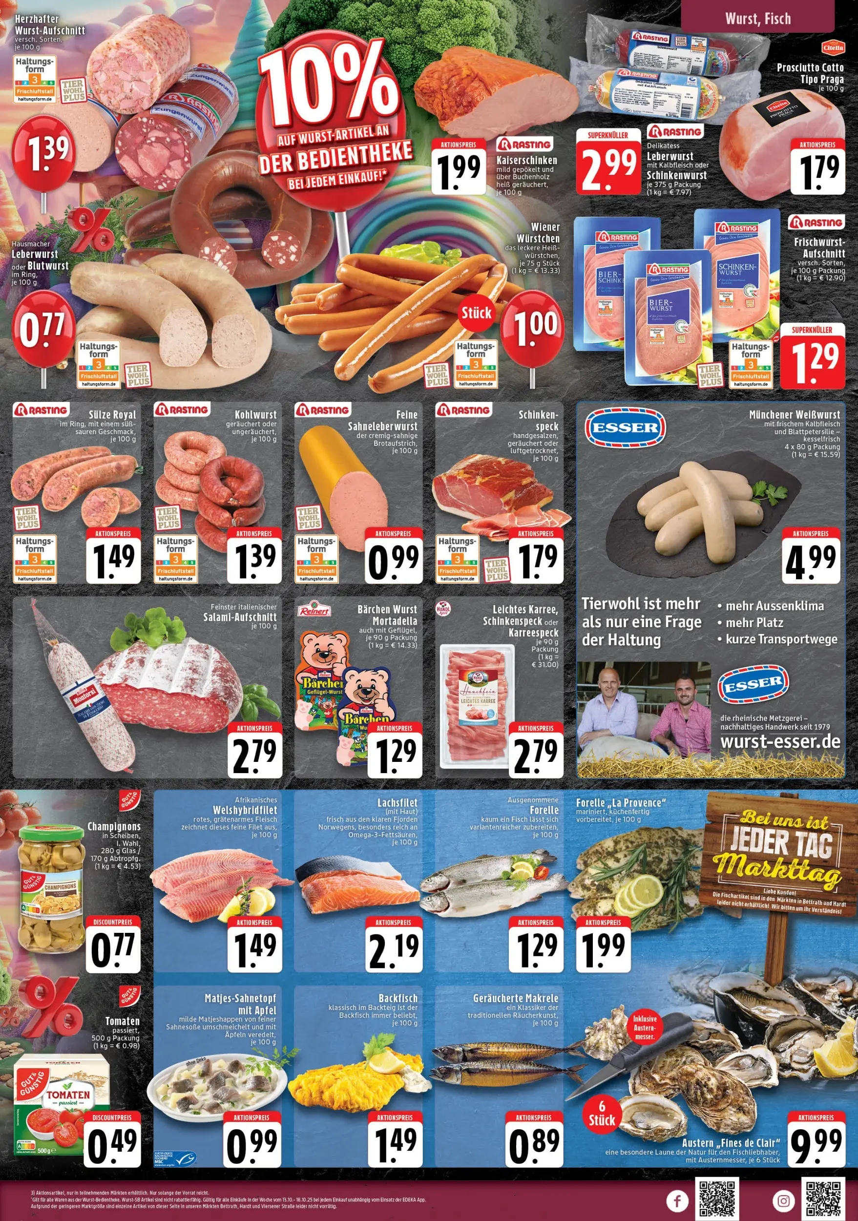 Edeka prospekt Wegberg	 (ab 13.10.2025) » Angebote Online | Seite: 3 | Produkte: Wiener wurstchen, Bier, Tomaten, Champignons