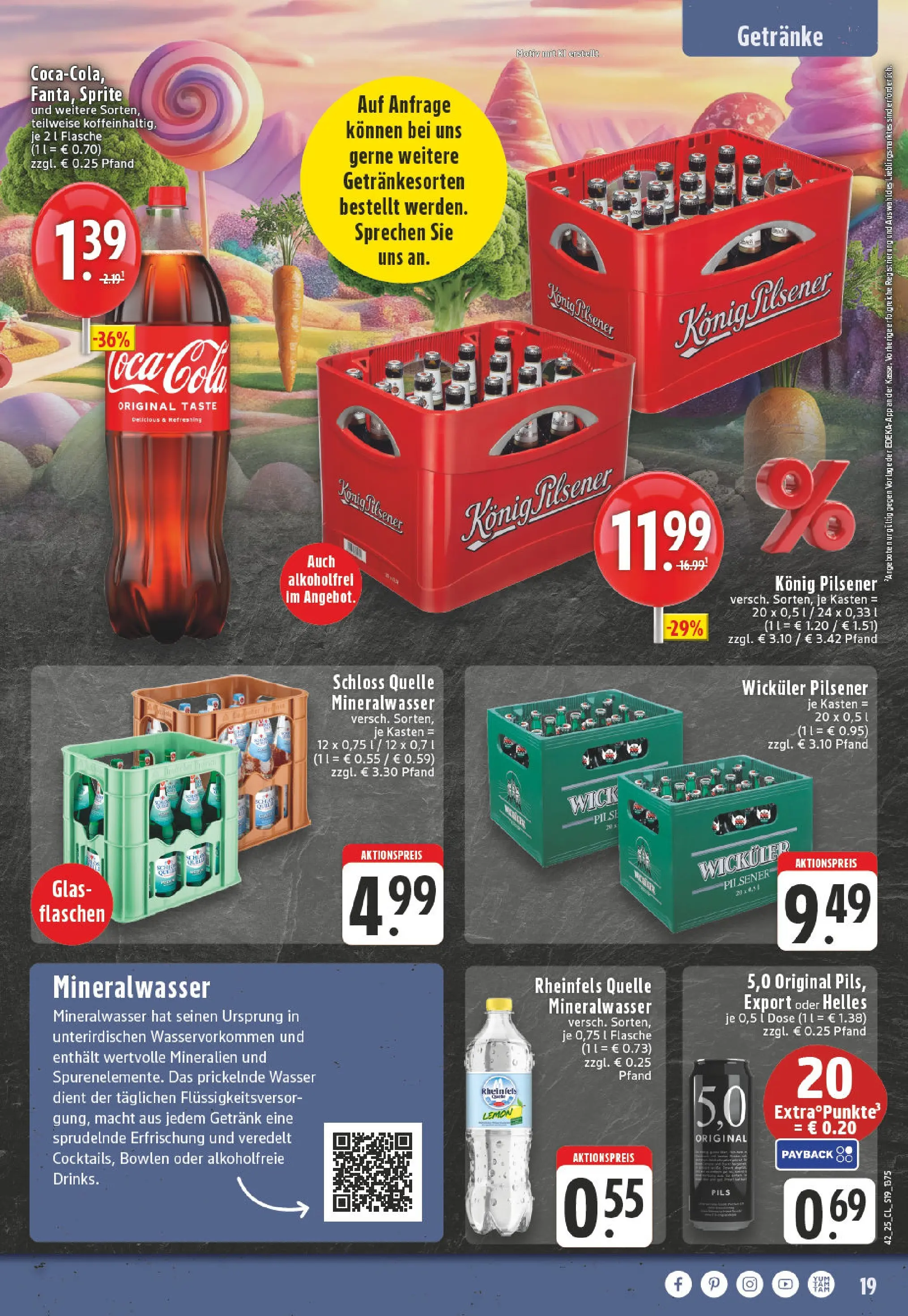 Edeka prospekt Witten-Herbede	 (ab 13.10.2025) » Angebote Online | Seite: 19 | Produkte: Sprite, Cola, Wasser, Rheinfels quelle