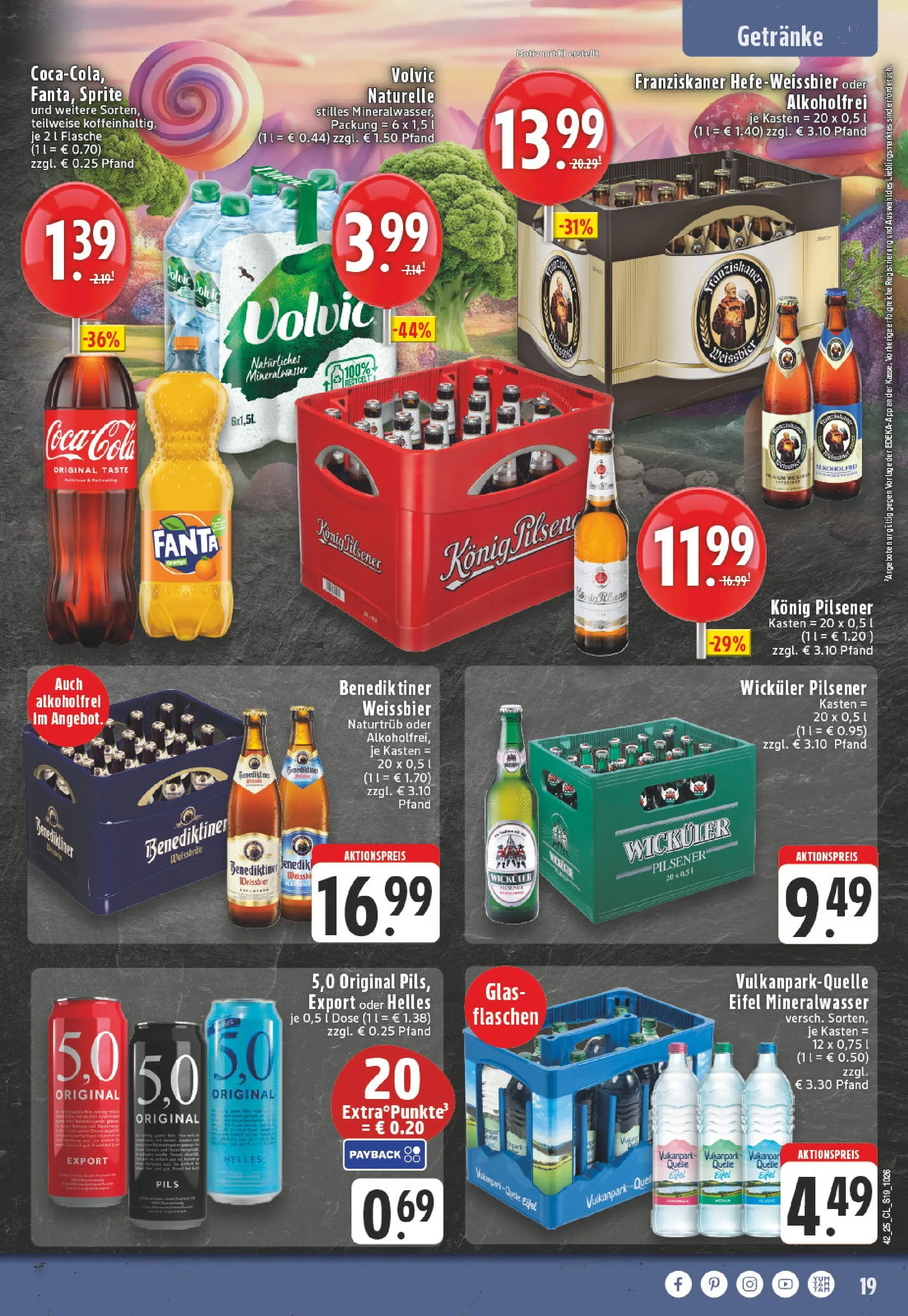 Edeka prospekt Koblenz	 (ab 13.10.2025) » Angebote Online | Seite: 19 | Produkte: Fanta, Sprite, Mineralwasser, Volvic