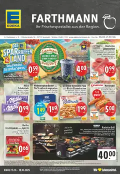 Raclette Grill, inkl. Pfännchen und Holzspatel für 8 Personen, 2 wendbare, antihaftbeschichtete Grill- und Teppanyakiplatten, stufenloser Temperaturregler mit LED-Beleuchtung, Stück ab 13.10.2025 gültig | Seite: 1 | Produkte: Milka, Pizza, Raclette, Uhr