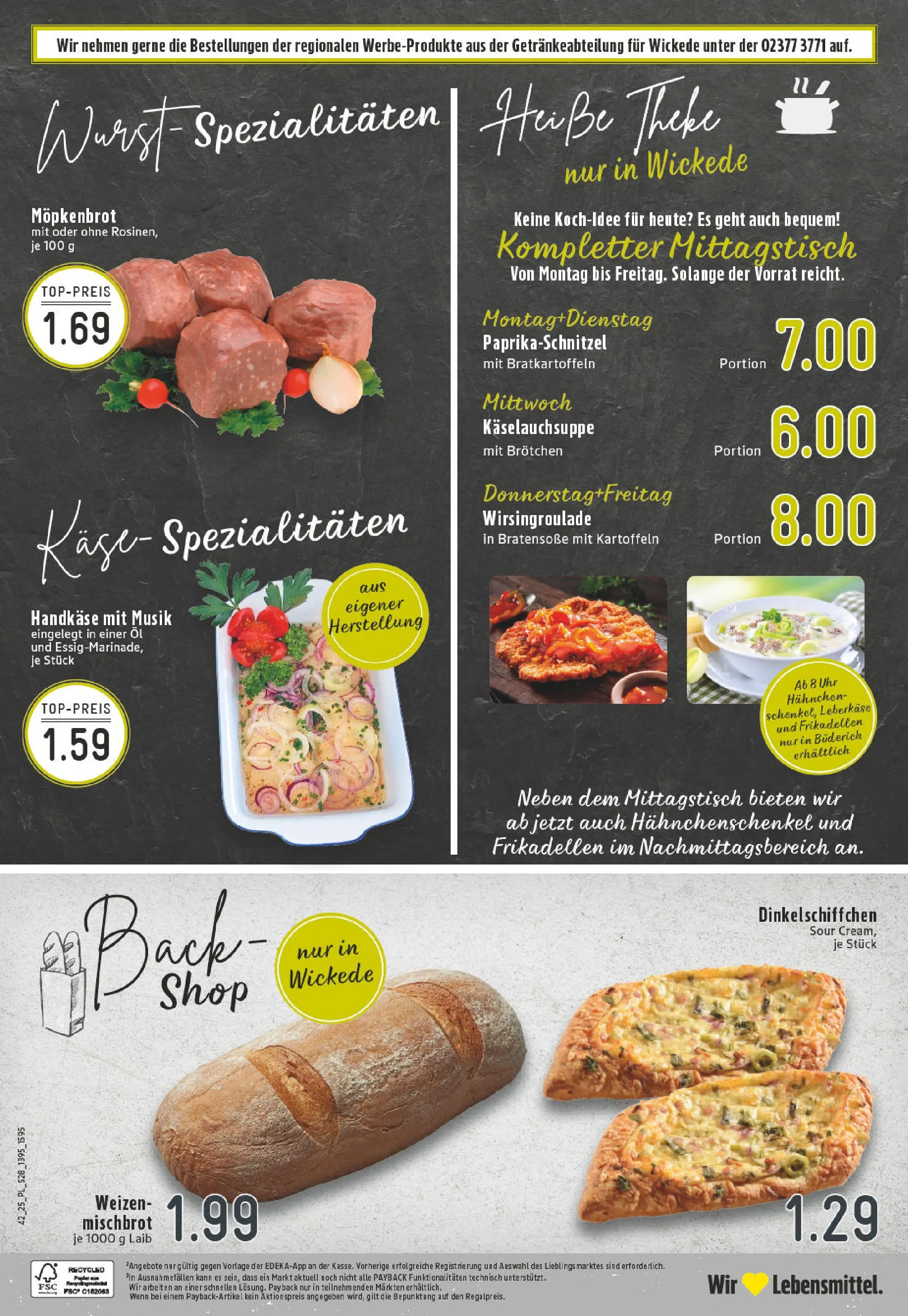 Edeka prospekt Wickede	 (ab 13.10.2025) » Angebote Online | Seite: 28 | Produkte: Hahnchenschenkel, Theke, Schnitzel, Wurst