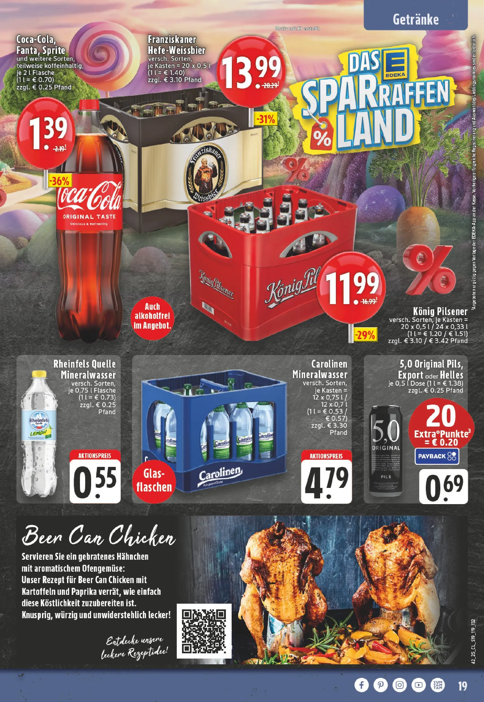 Edeka prospekt Geseke	 (ab 13.10.2025) » Angebote Online | Seite: 19 | Produkte: Coca cola, Sprite, Cola, Pils