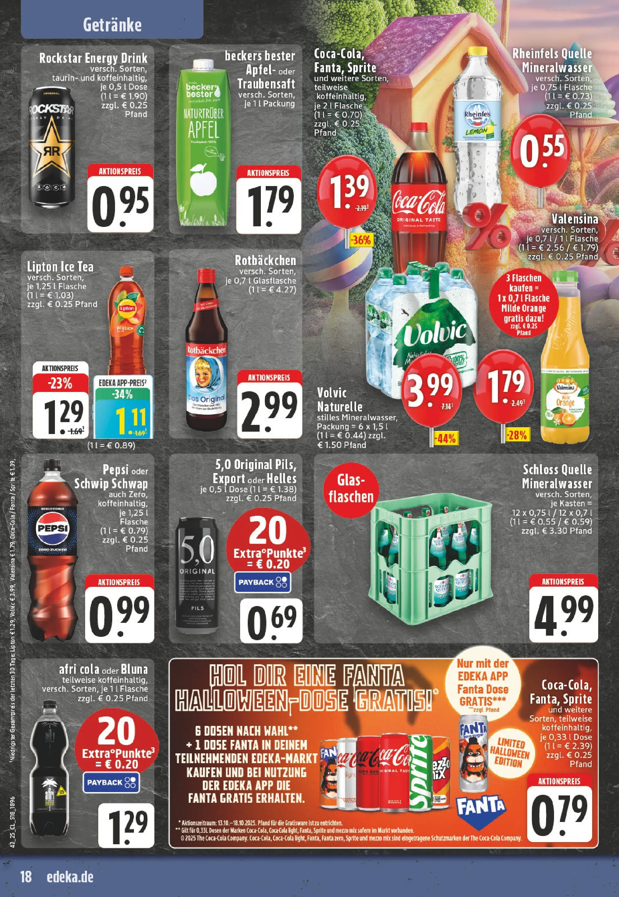 Edeka prospekt Lünen	 (ab 13.10.2025) » Angebote Online | Seite: 18 | Produkte: Rockstar energy, Fanta, Energy, Pfirsich