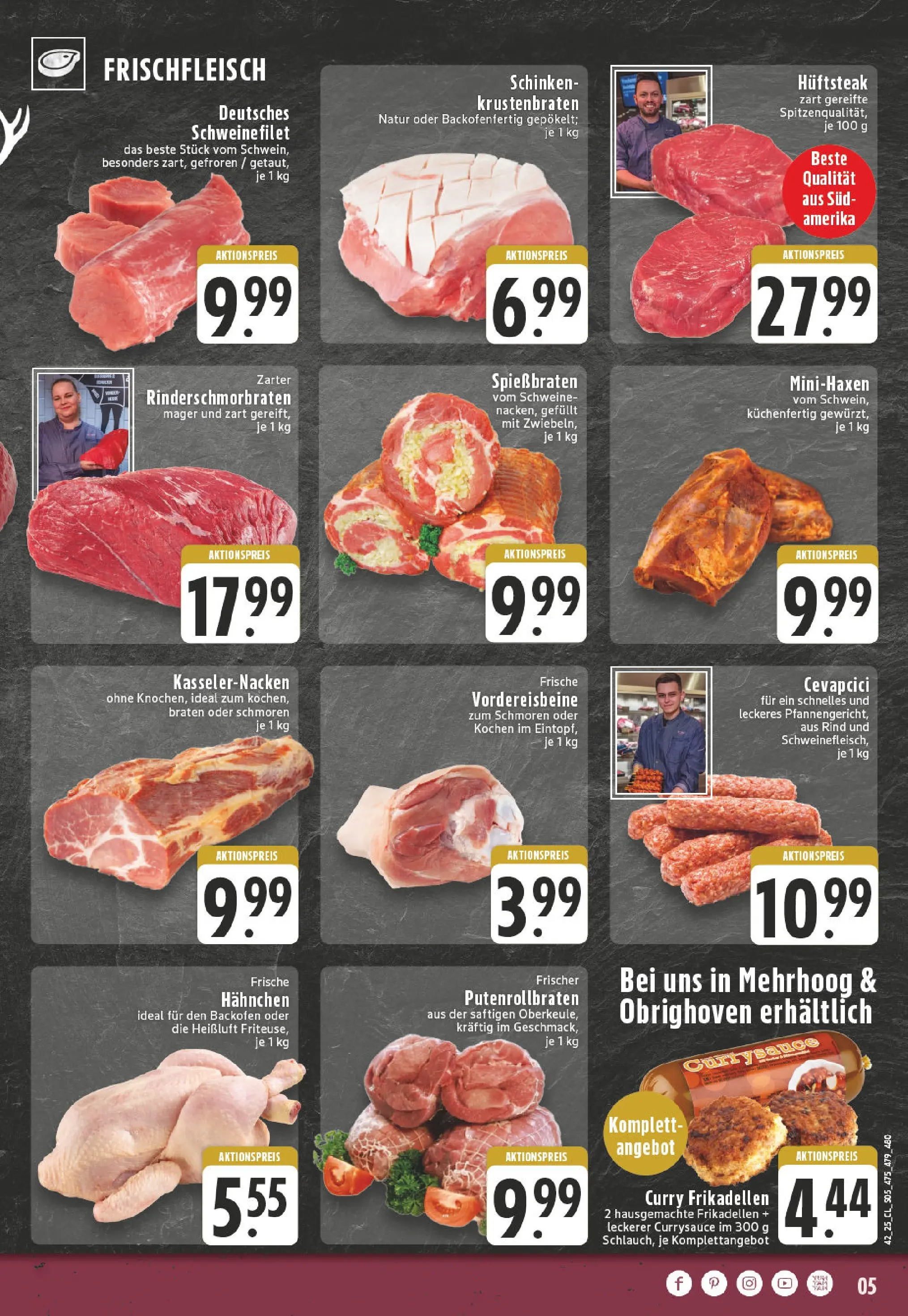 Edeka prospekt Hamminkeln -Mehrhoog	 (ab 13.10.2025) » Angebote Online | Seite: 5 | Produkte: Hahnchen, Backofen, Schinken, Steak