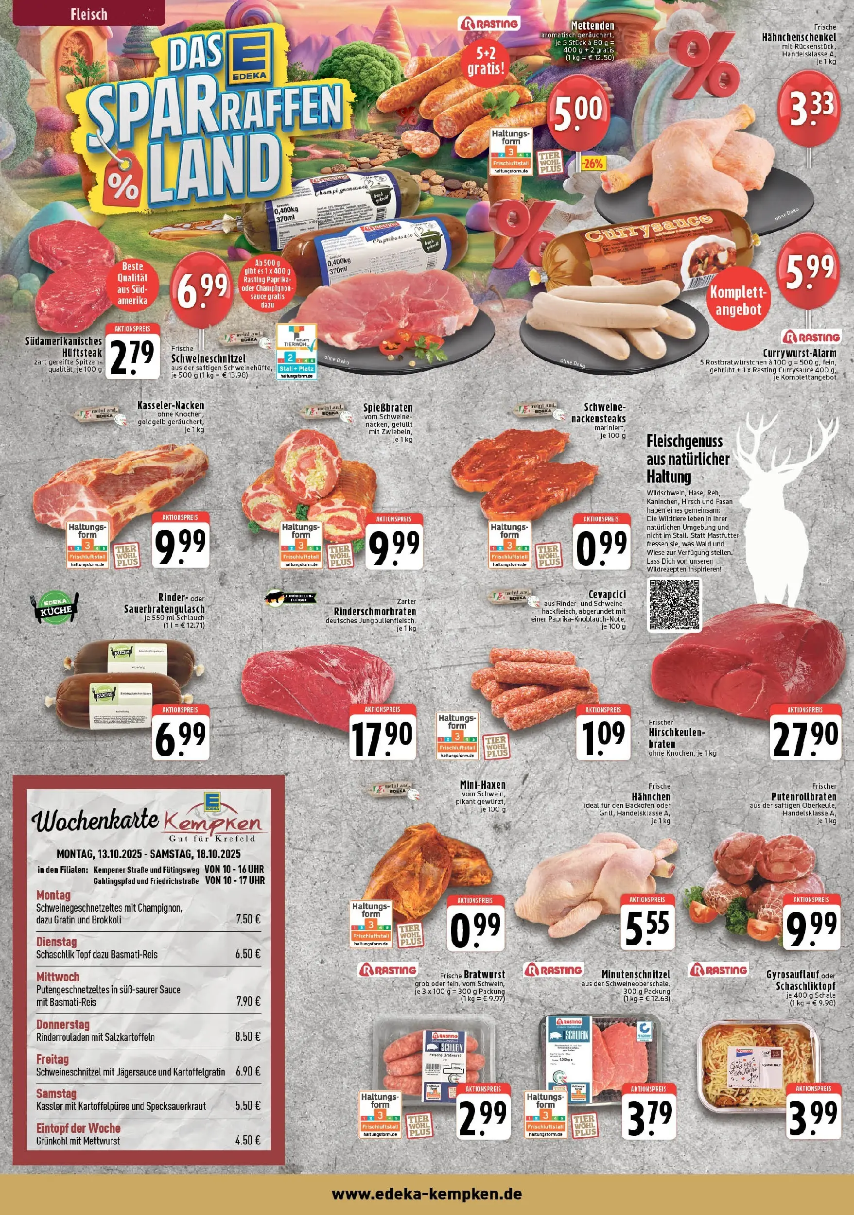 Edeka prospekt Krefeld - Hüls	 (ab 13.10.2025) » Angebote Online | Seite: 2 | Produkte: Nackensteaks, Küche, Paprika, Uhr