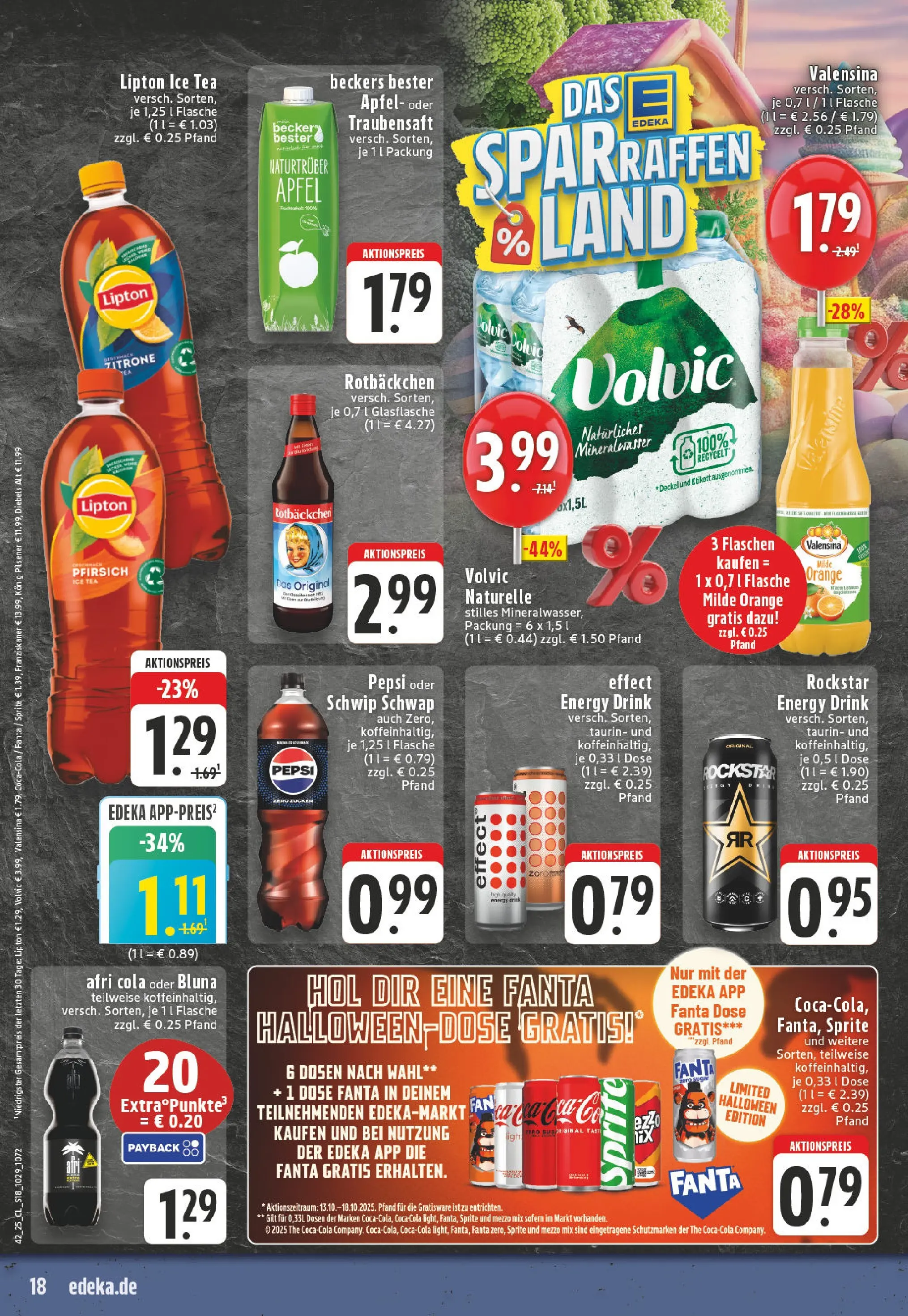 Edeka prospekt Moers	 (ab 13.10.2025) » Angebote Online | Seite: 18 | Produkte: Rockstar energy, Konig pilsener, Schwip schwap, Pepsi