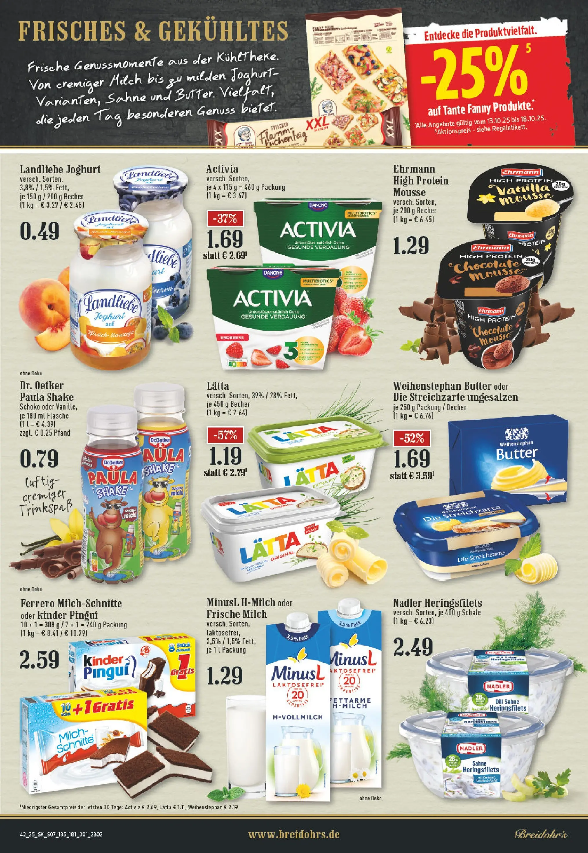 Edeka prospekt Rösrath	 (ab 13.10.2025) » Angebote Online | Seite: 7 | Produkte: Joghurt, Weihenstephan butter, Landliebe joghurt, Dill