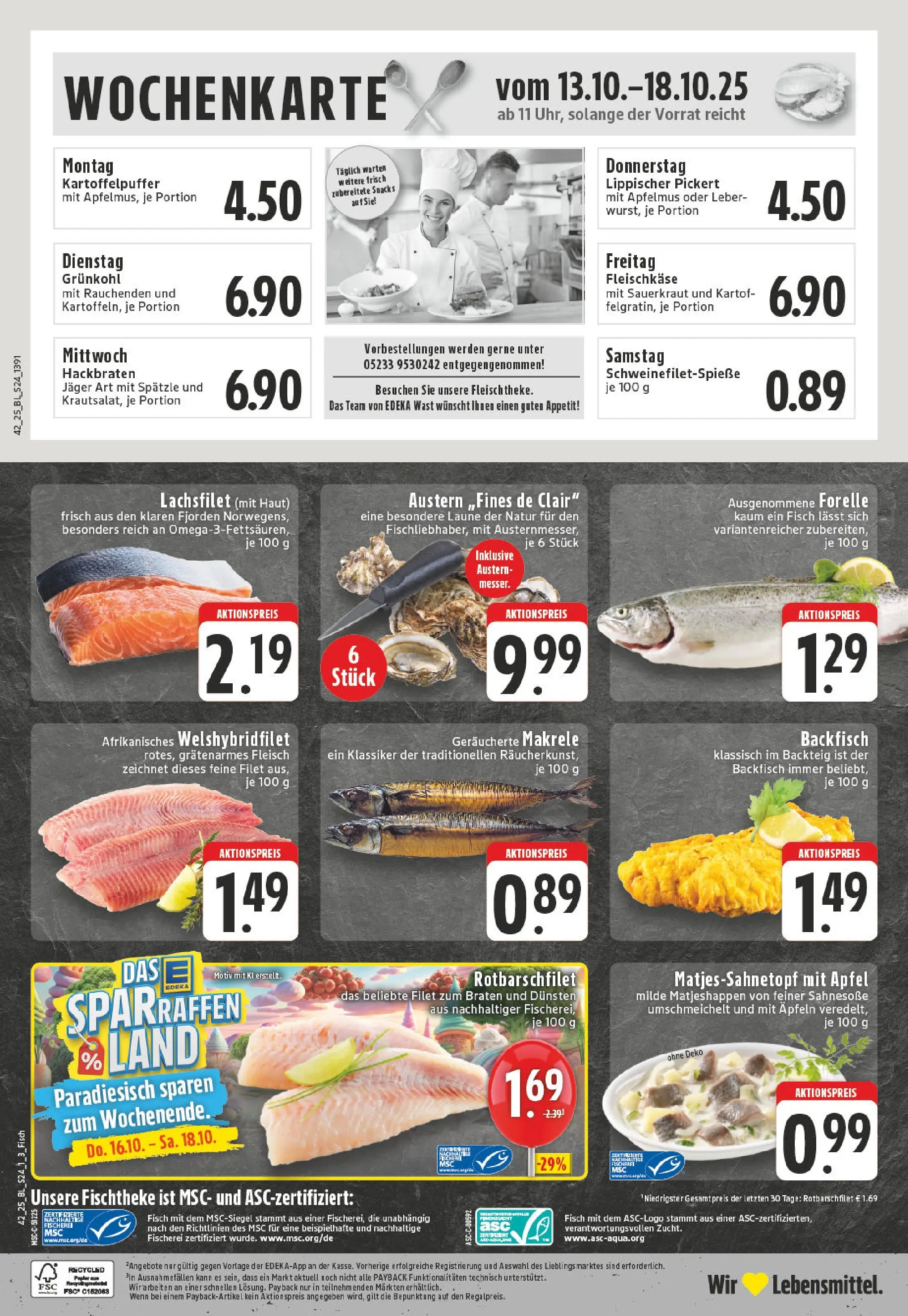 Edeka prospekt Steinheim	 (ab 13.10.2025) » Angebote Online | Seite: 24 | Produkte: Äpfel, Fisch, Fleisch