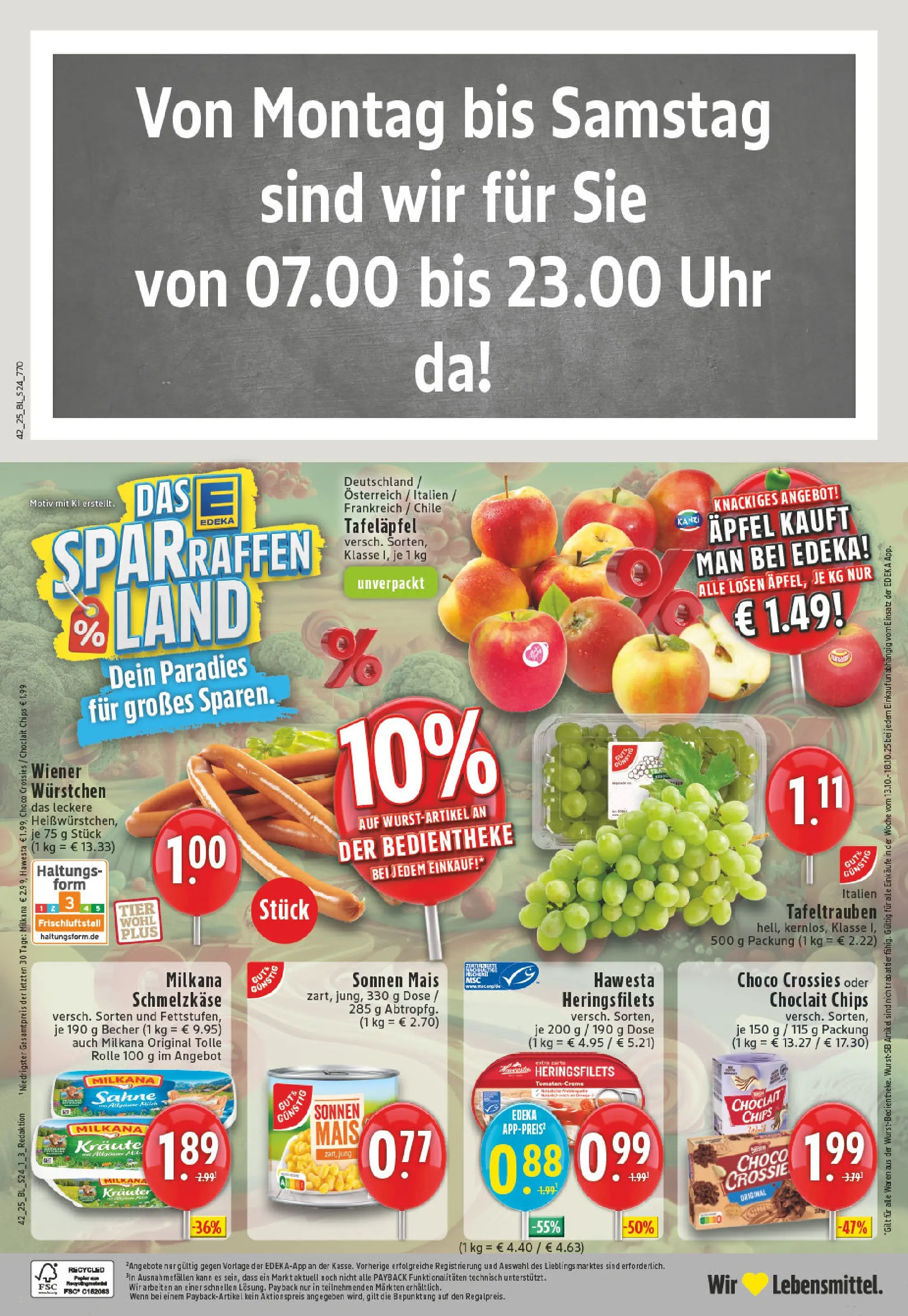Edeka prospekt Düsseldorf	 (ab 13.10.2025) » Angebote Online | Seite: 24 | Produkte: Milkana, Tomaten, Creme, Sahne