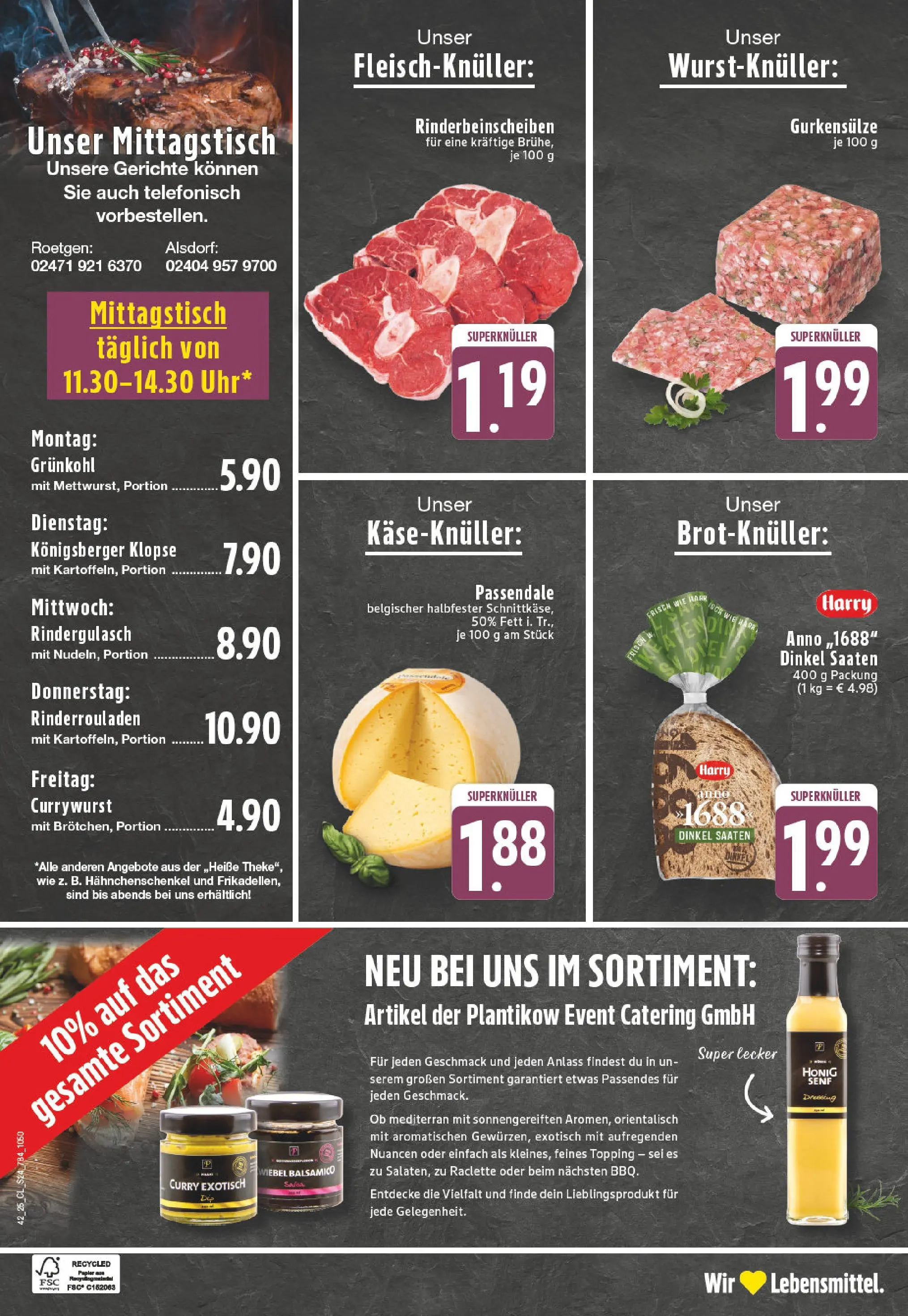 Edeka prospekt Roetgen	 (ab 13.10.2025) » Angebote Online | Seite: 24 | Produkte: Rinderrouladen, Hahnchenschenkel, Dressing, Raclette