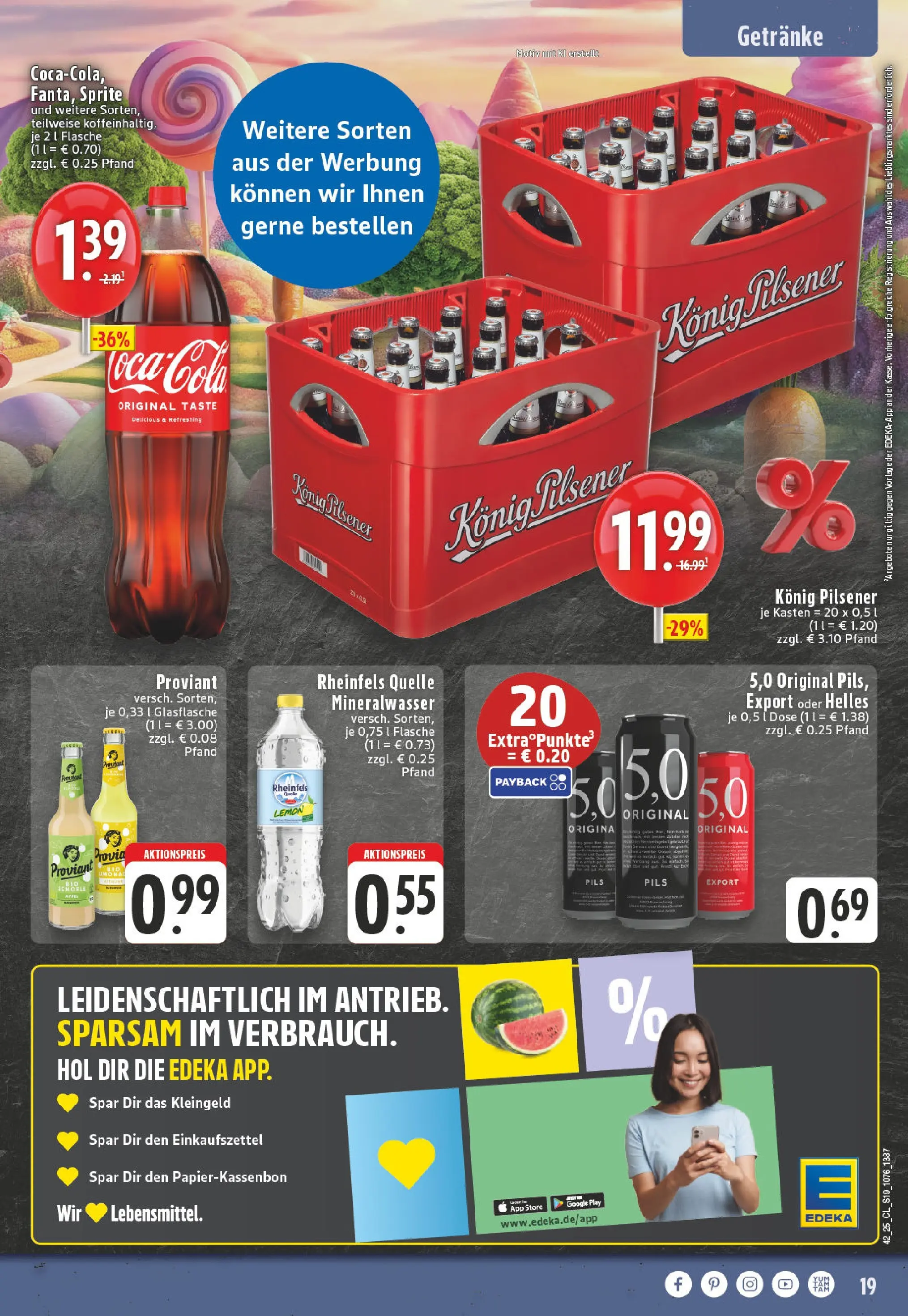 Edeka prospekt Herne	 (ab 13.10.2025) » Angebote Online | Seite: 19 | Produkte: Konig pilsener, Sprite, Pils, Mineralwasser