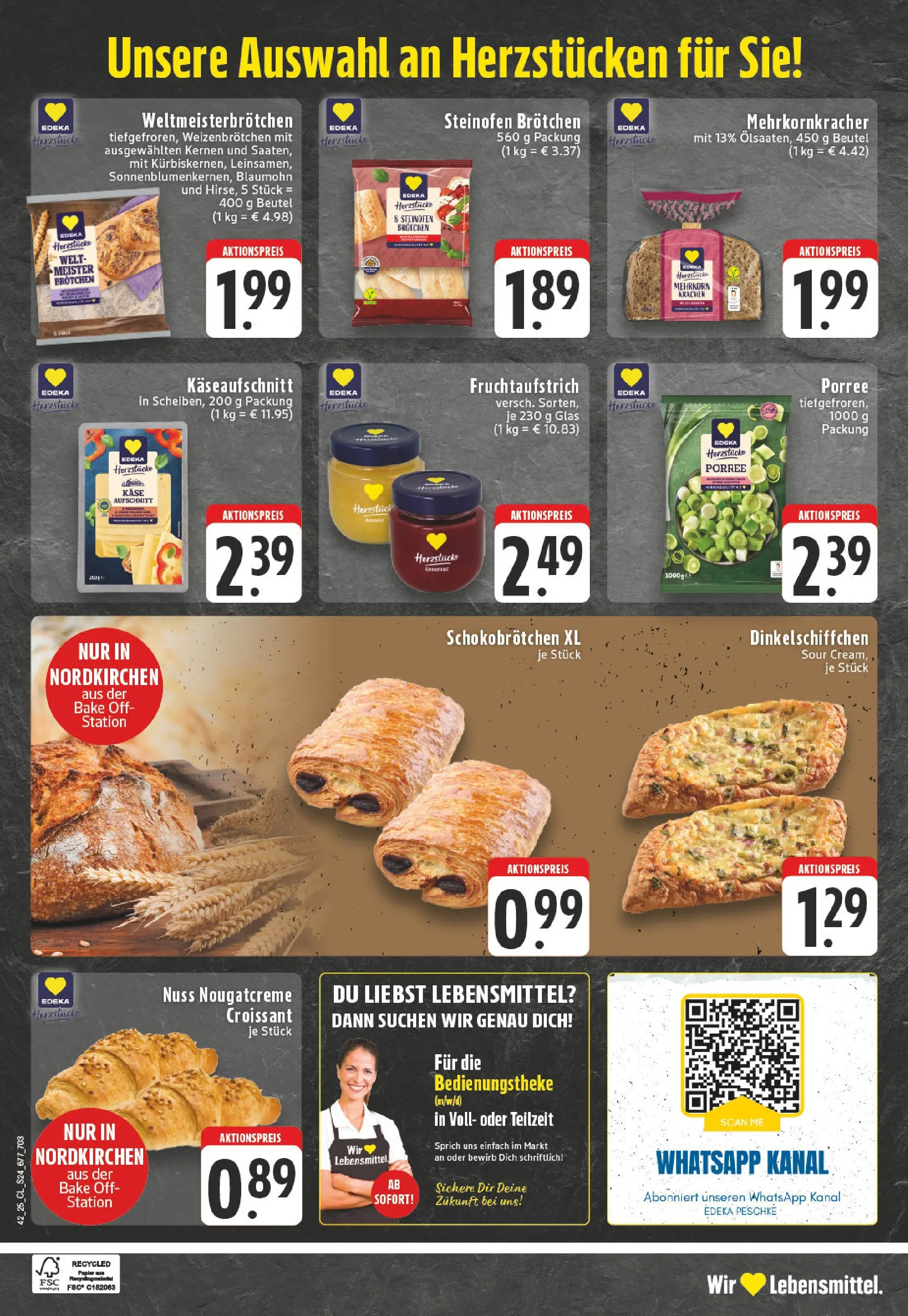 Edeka prospekt Ascheberg-Herbern	 (ab 13.10.2025) » Angebote Online | Seite: 24 | Produkte: Käse, Croissant