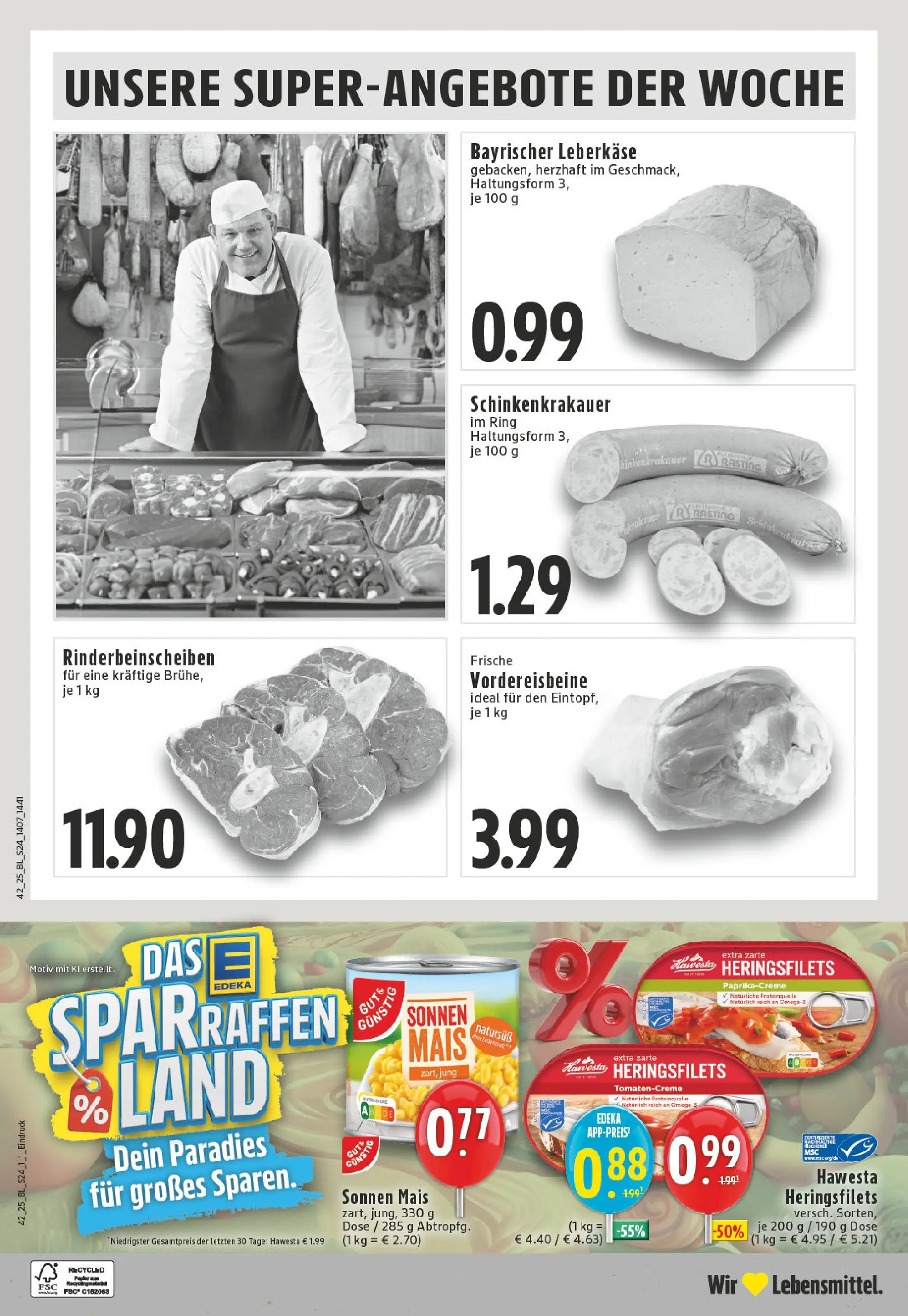 Edeka prospekt Greven	 (ab 13.10.2025) » Angebote Online | Seite: 24 | Produkte: Leberkase