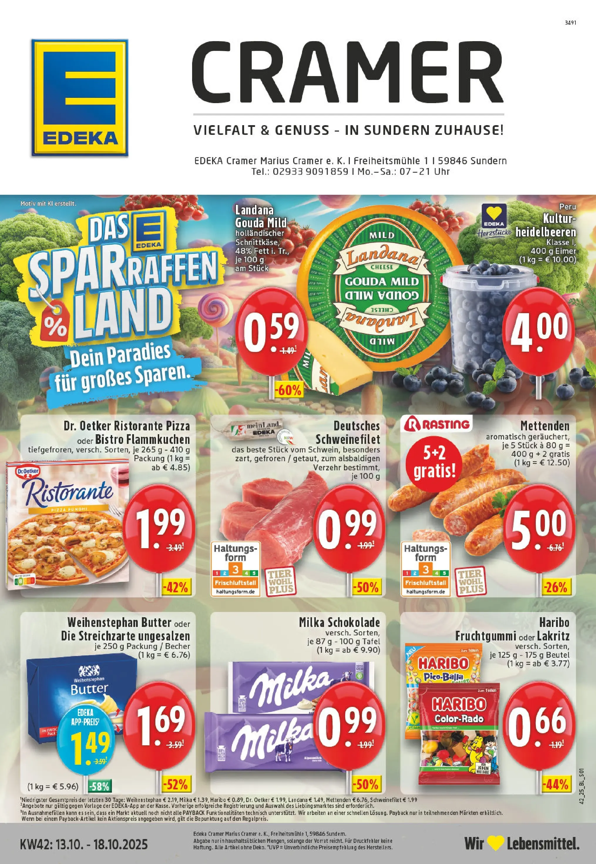 Edeka prospekt Sundern	 (ab 13.10.2025) » Angebote Online | Seite: 1 | Produkte: Schokolade, Milka schokolade, Milka, Uhr