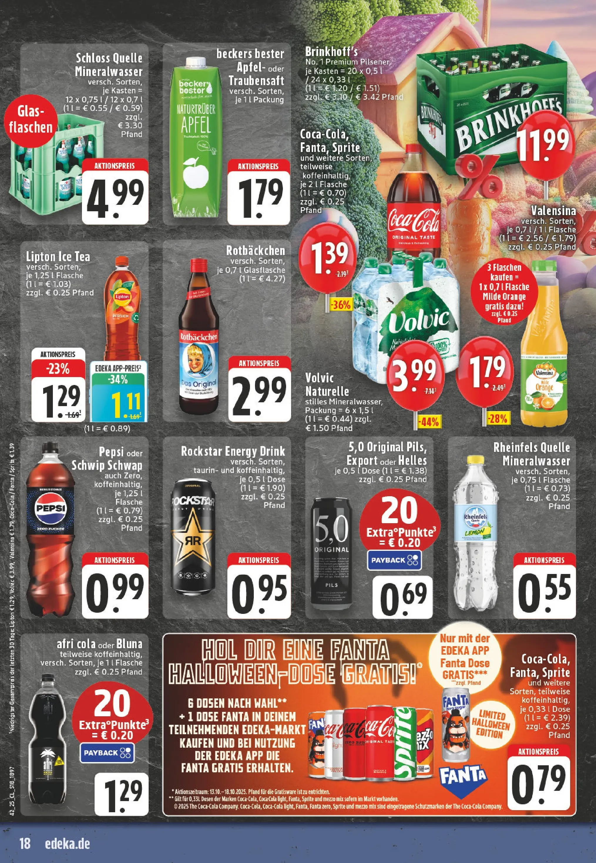 Edeka prospekt Dortmund - Wickede	 (ab 13.10.2025) » Angebote Online | Seite: 18 | Produkte: Fanta, Rockstar, Pils, Schwip schwap