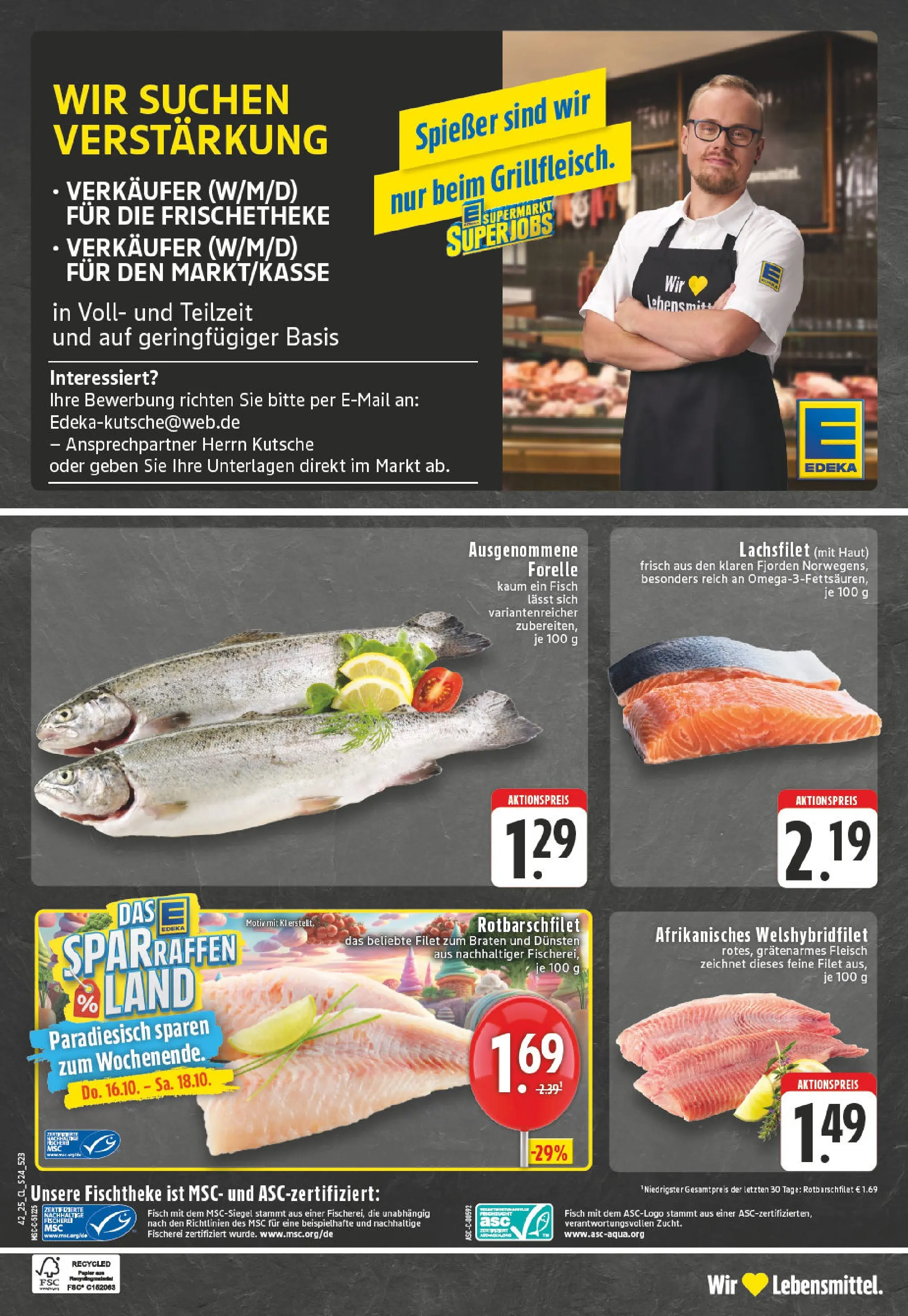 Edeka prospekt Vreden	 (ab 13.10.2025) » Angebote Online | Seite: 24 | Produkte: Fisch, Fleisch
