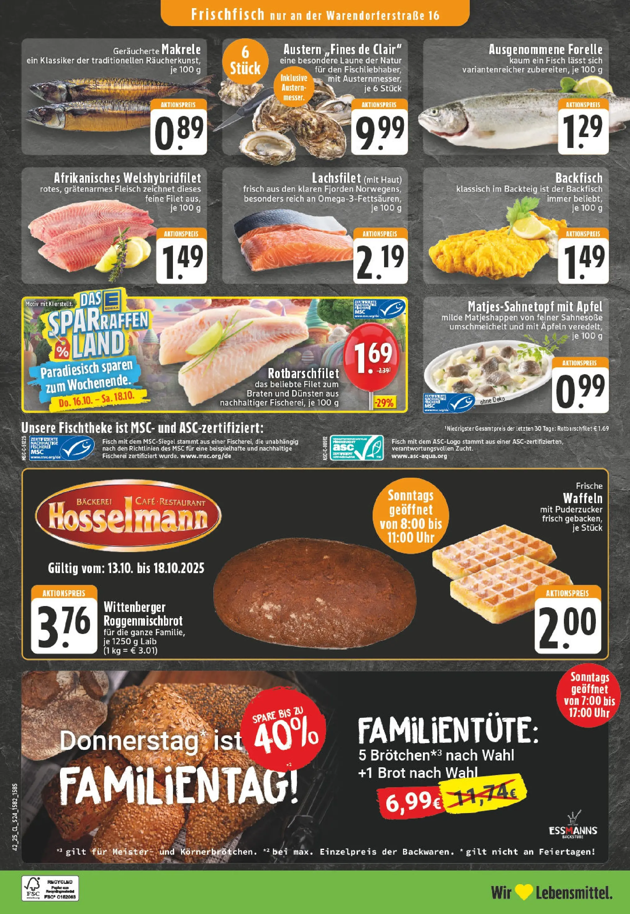 Edeka prospekt Oelde	 (ab 13.10.2025) » Angebote Online | Seite: 24 | Produkte: Äpfel, Fisch, Brot, Fleisch
