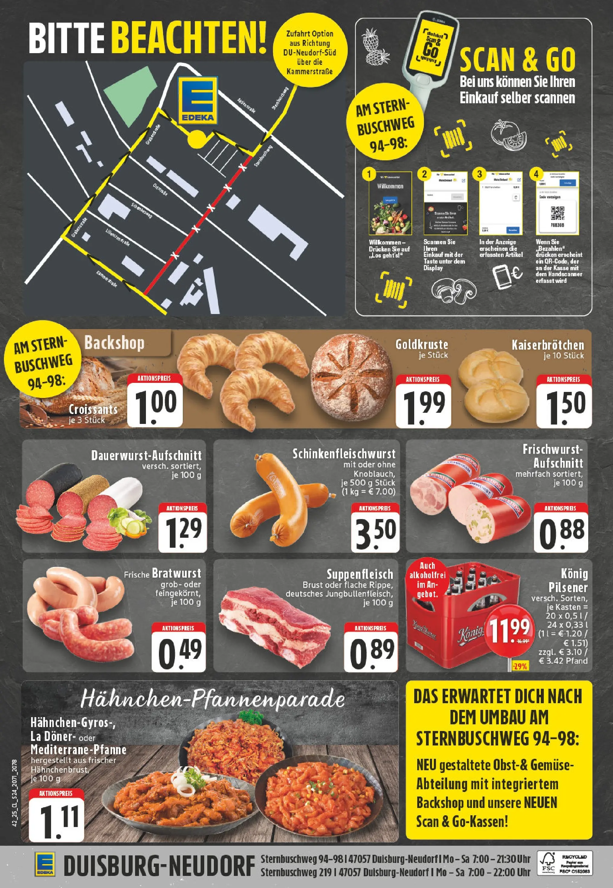 Edeka prospekt Duisburg	 (ab 13.10.2025) » Angebote Online | Seite: 24 | Produkte: Konig pilsener, Bratwurst, Gemüse, Suppenfleisch