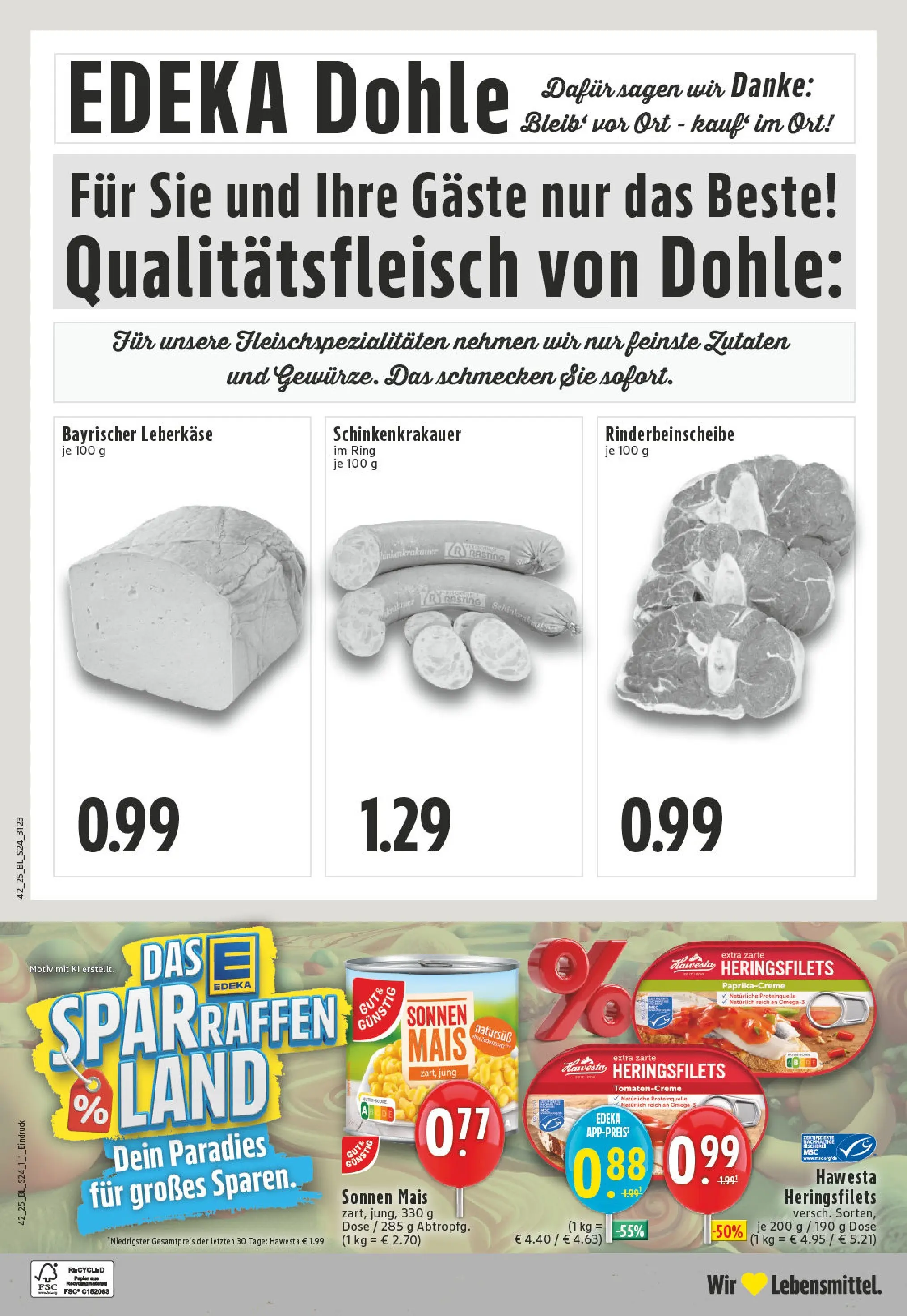 Edeka prospekt Hopsten	 (ab 13.10.2025) » Angebote Online | Seite: 24 | Produkte: Leberkase