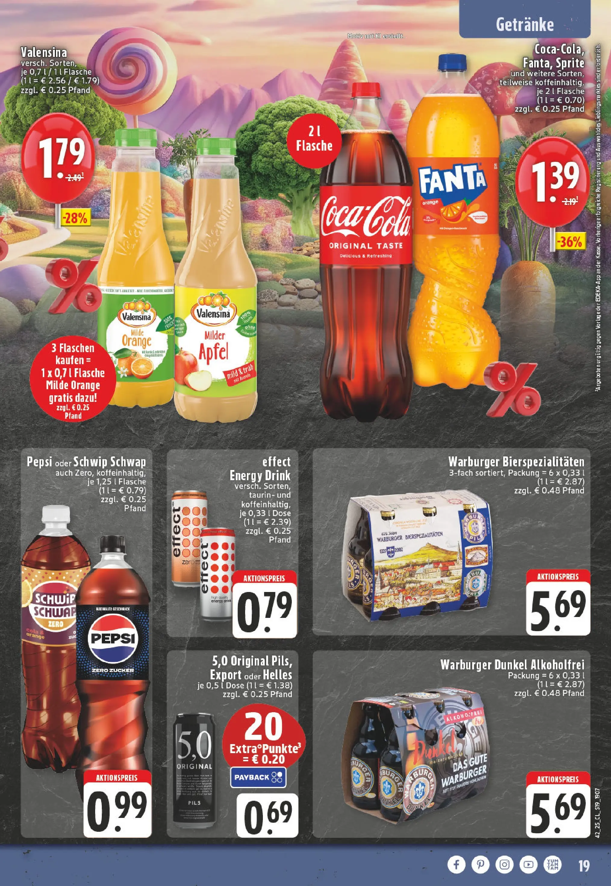 Edeka prospekt Paderborn	 (ab 13.10.2025) » Angebote Online | Seite: 19 | Produkte: Energy, Pils, Äpfel, Schwip schwap